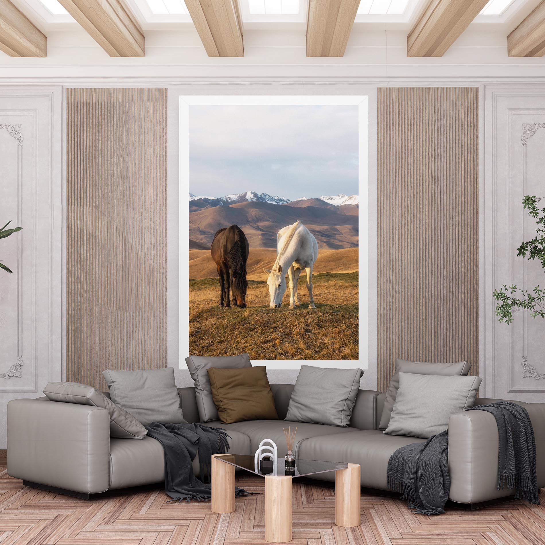 Tablou Canvas Mountain Horses mockup 6