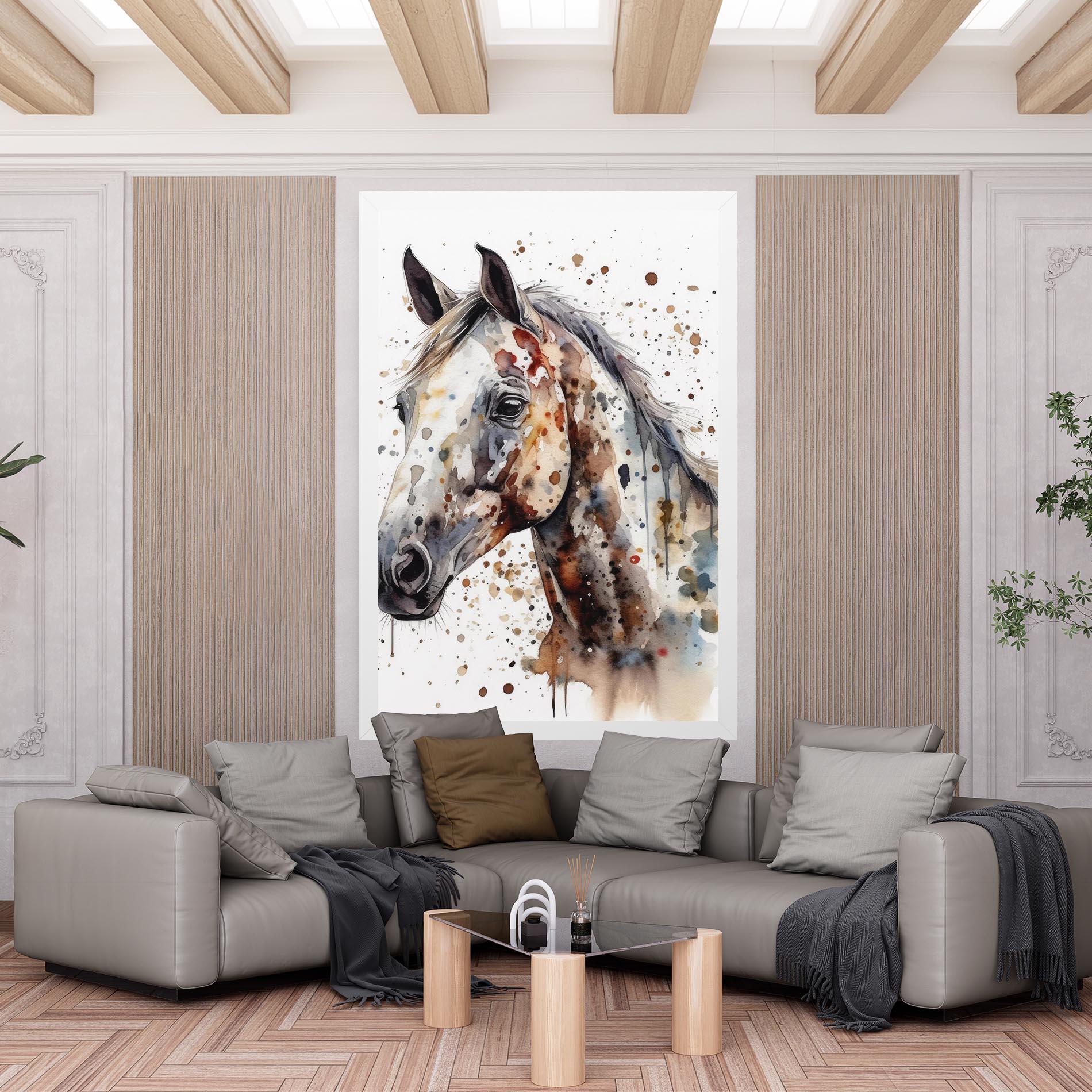Tablou Canvas Watercolor Horse mockup 6