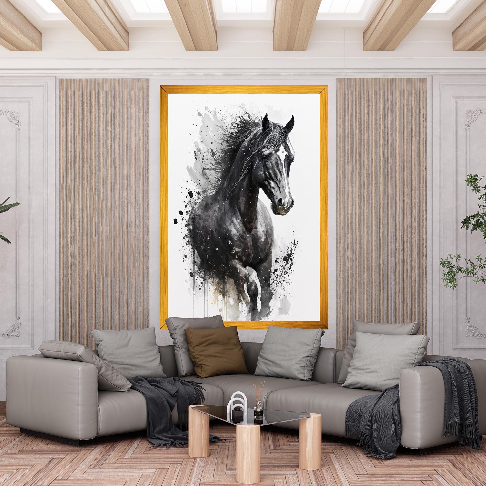 Tablou Canvas Black Horse mockup 6