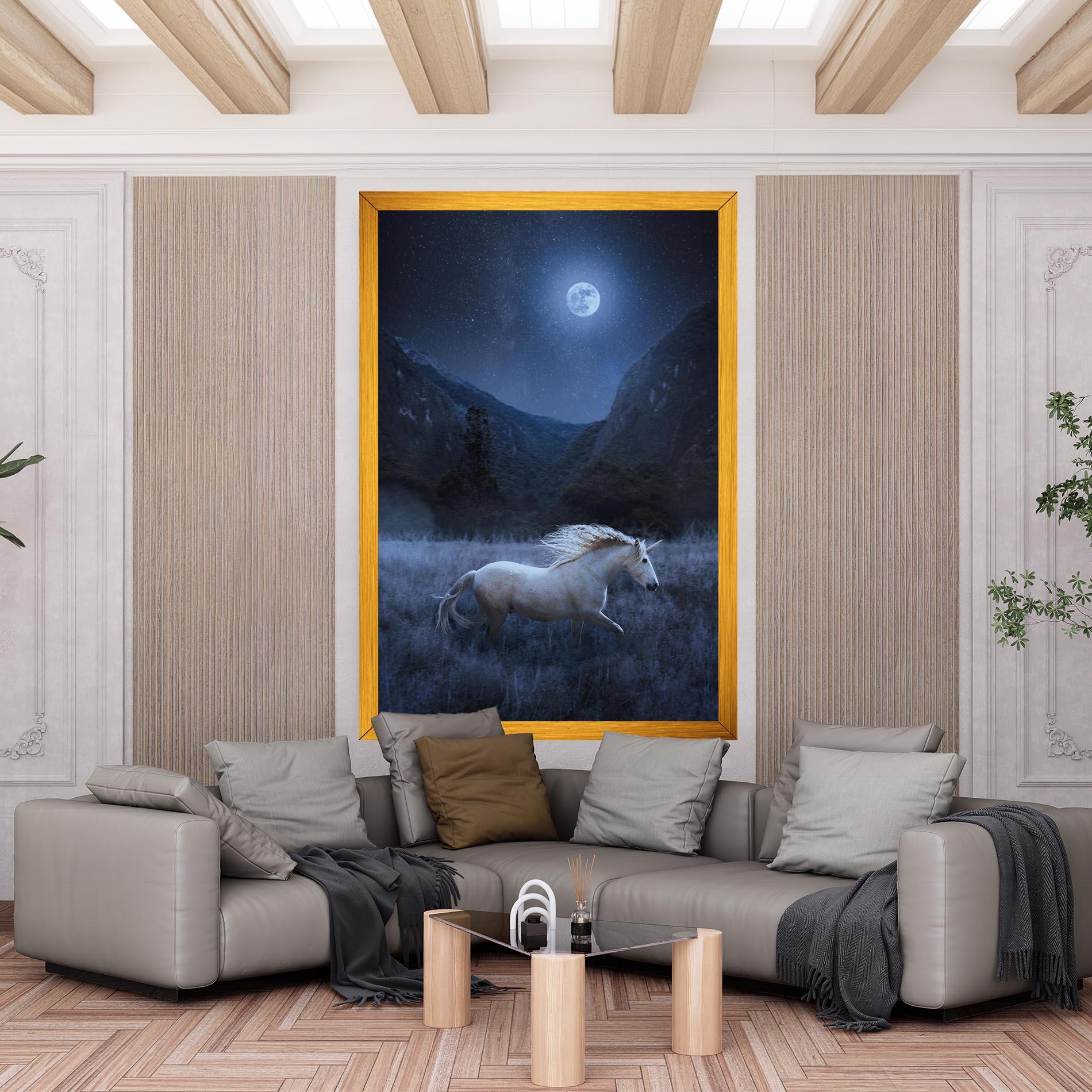 Tablou Canvas Blue Moon Unicorn mockup 6