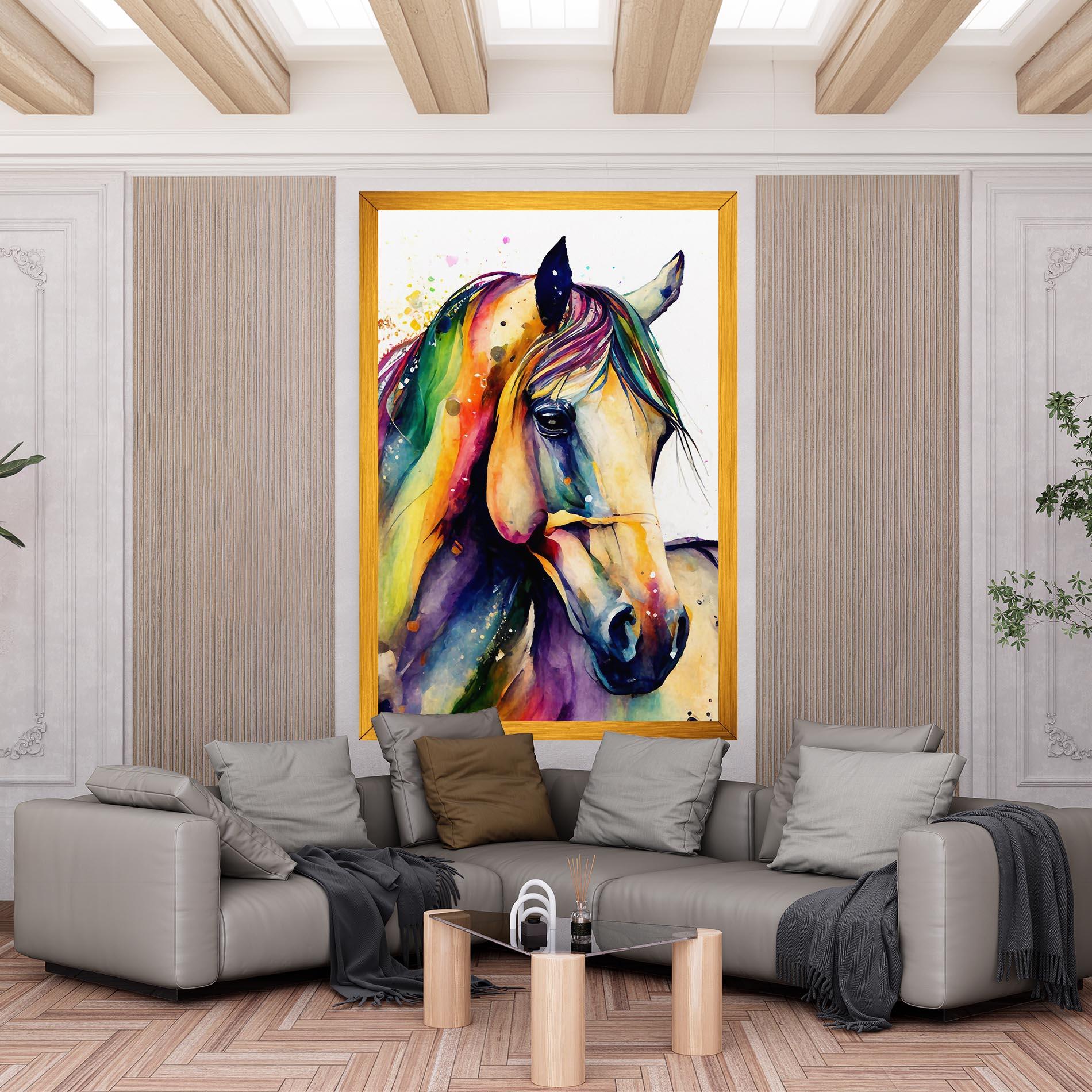 Tablou Canvas Colorful Horse mockup 6