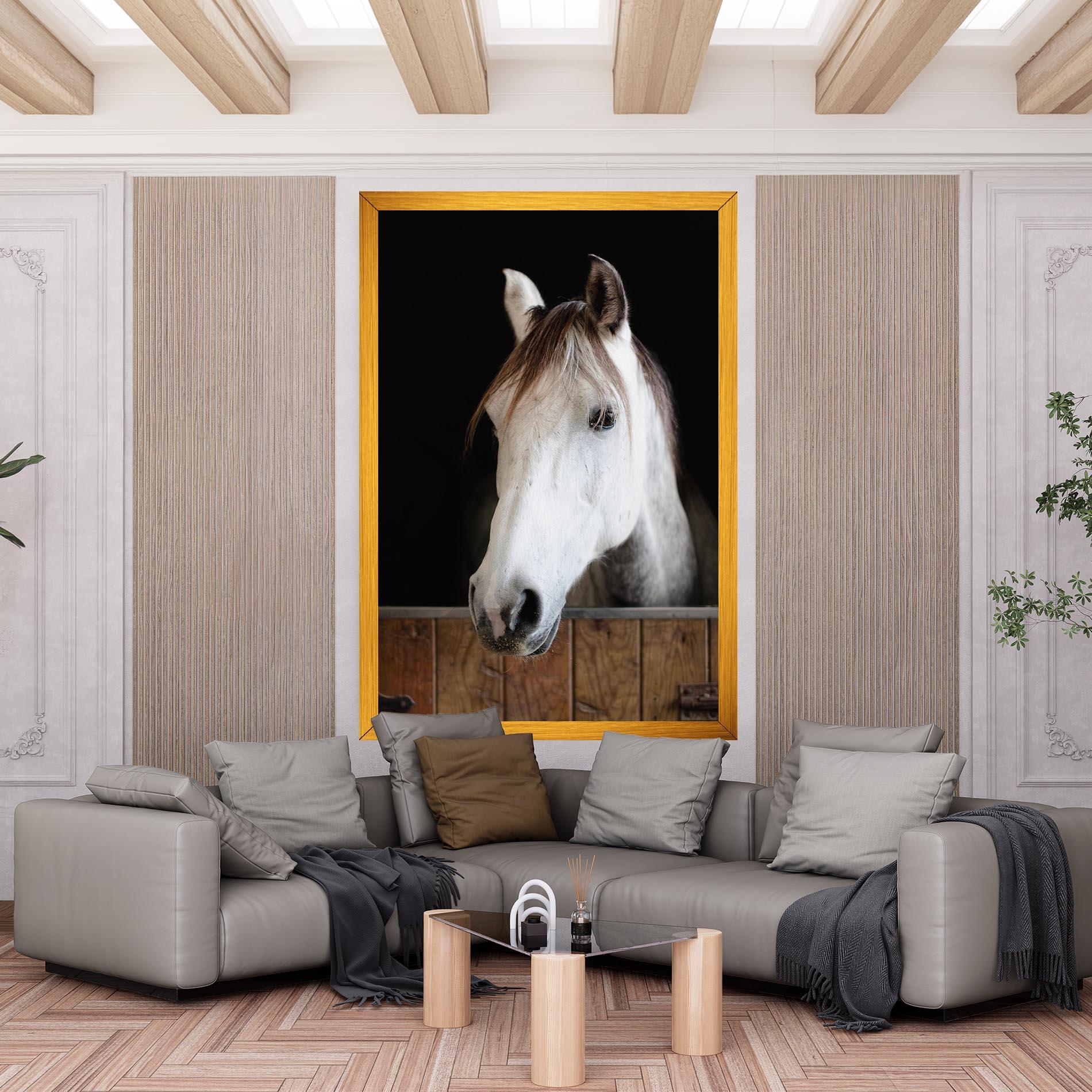 Tablou Canvas Grey Horse Head mockup 6
