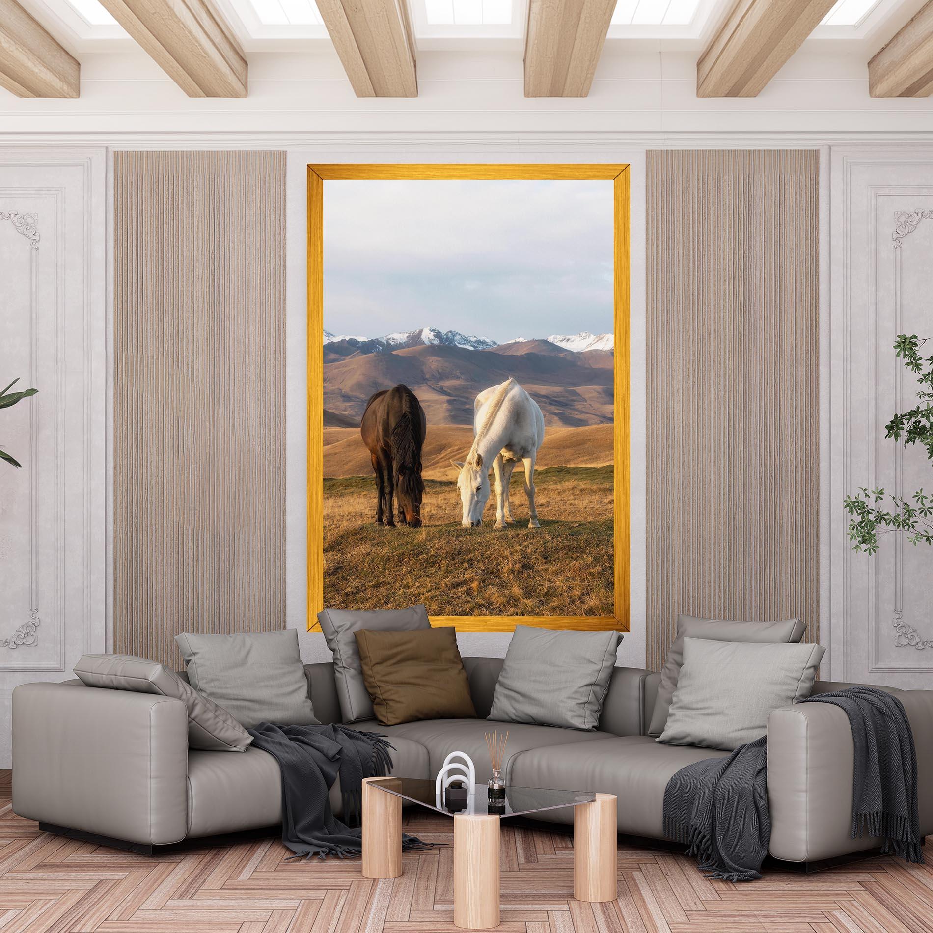 Tablou Canvas Mountain Horses mockup 6