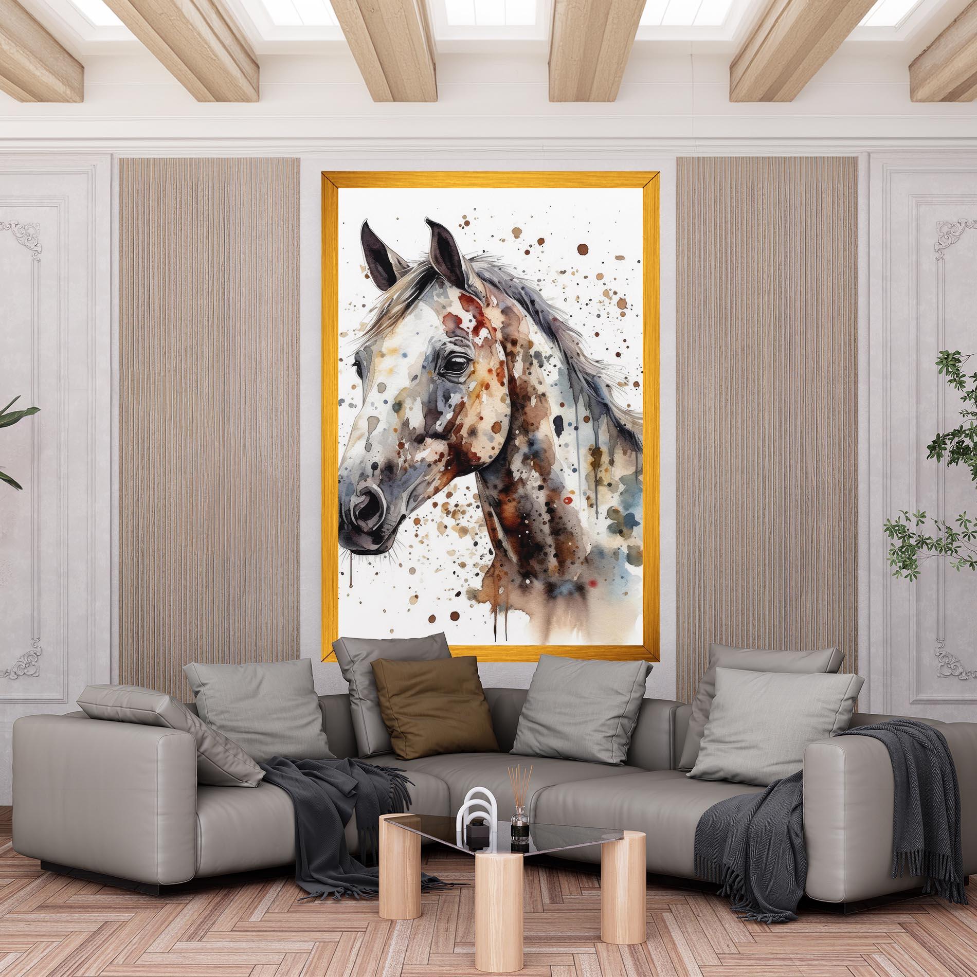 Tablou Canvas Watercolor Horse mockup 6