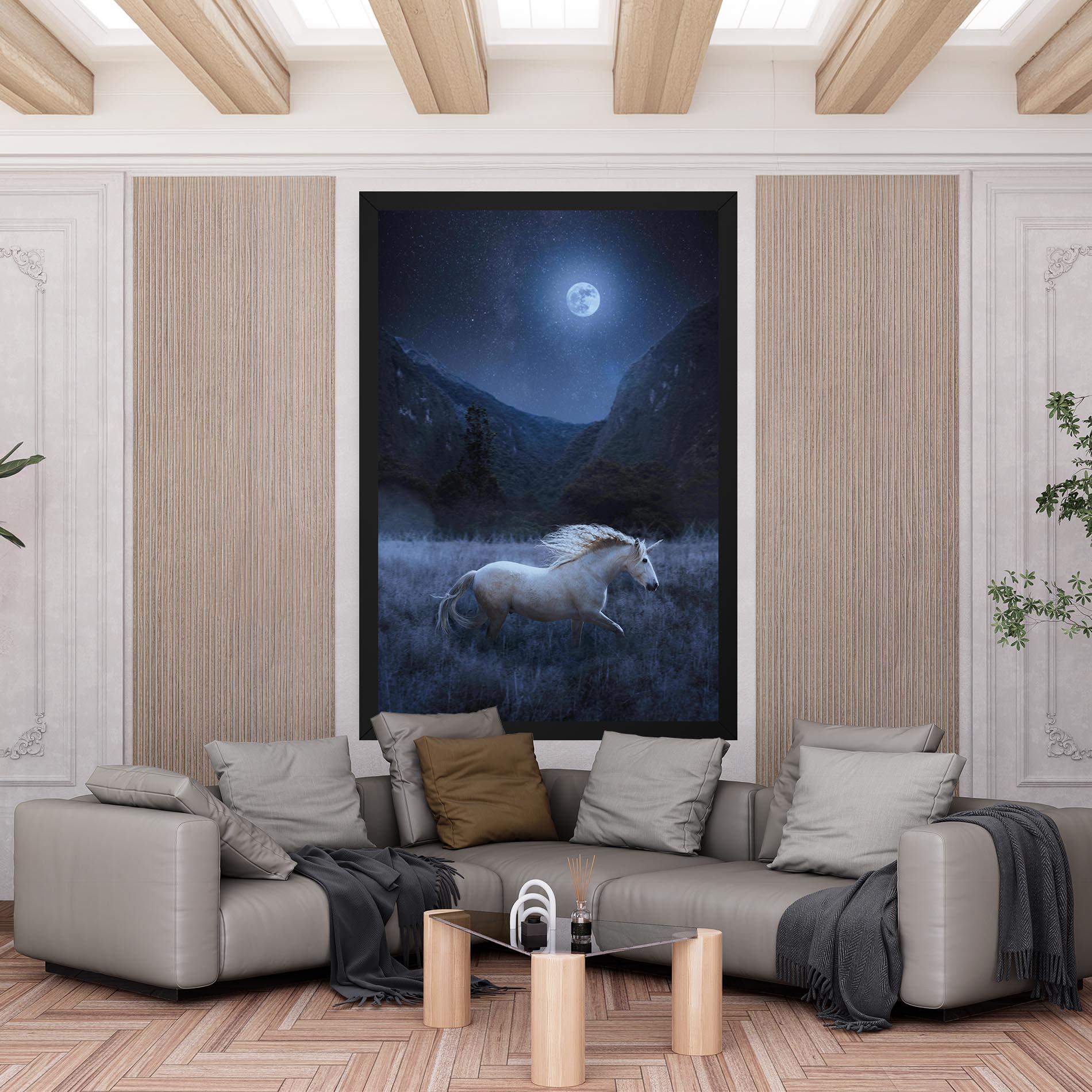 Tablou Canvas Blue Moon Unicorn mockup 6