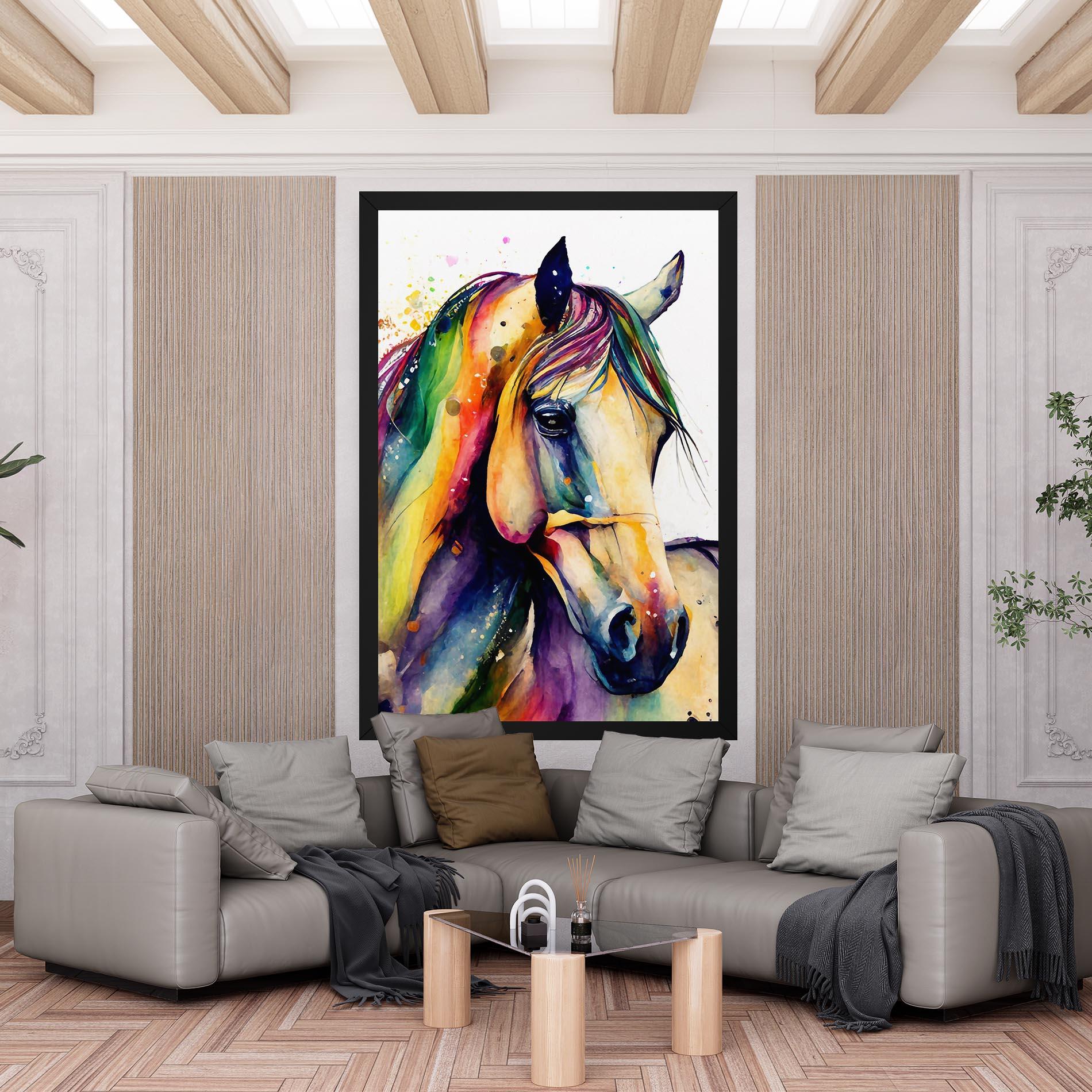 Tablou Canvas Colorful Horse mockup 6