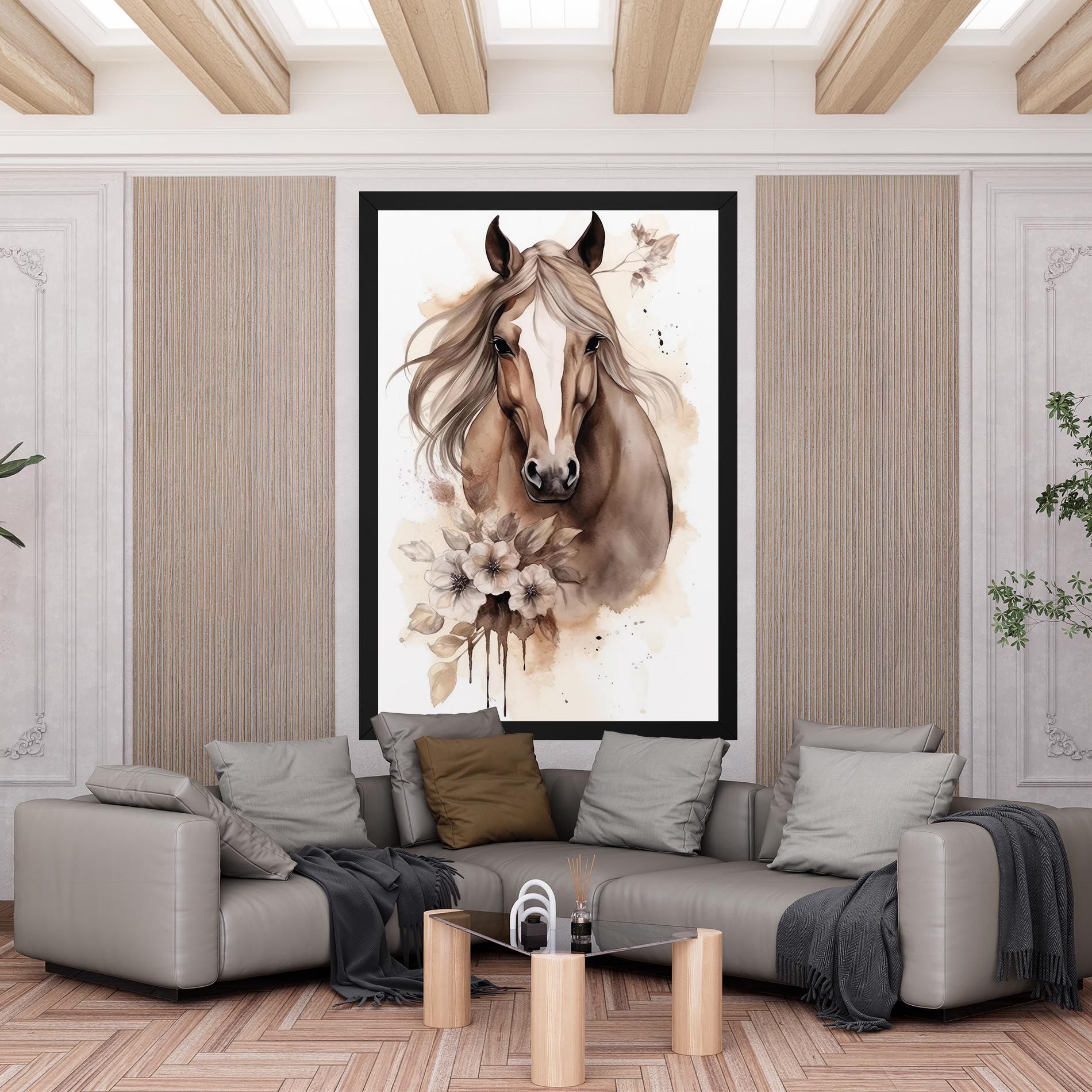 Flower Brown Horse mockup 6