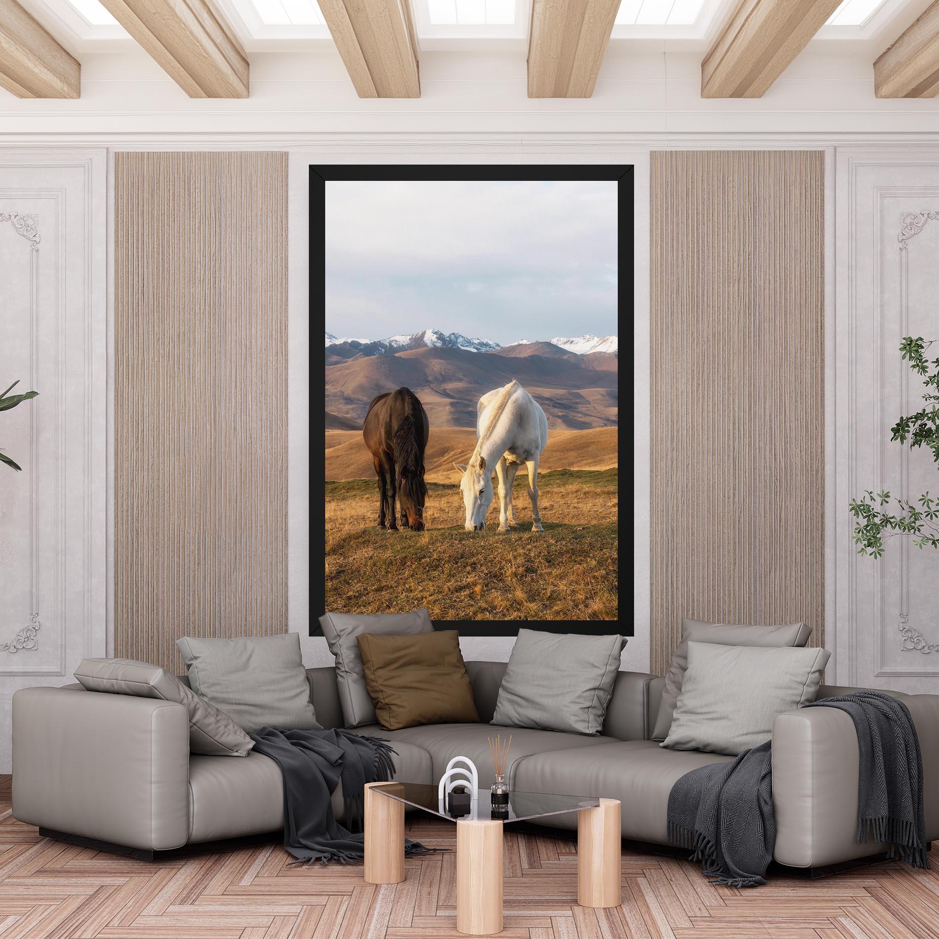 Tablou Canvas Mountain Horses mockup 6