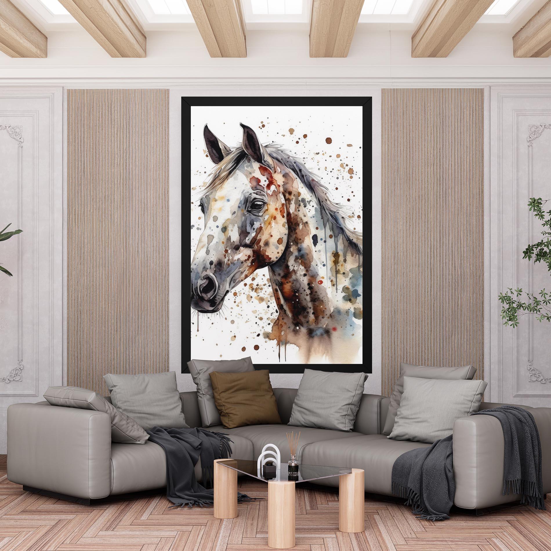 Tablou Canvas Watercolor Horse mockup 6