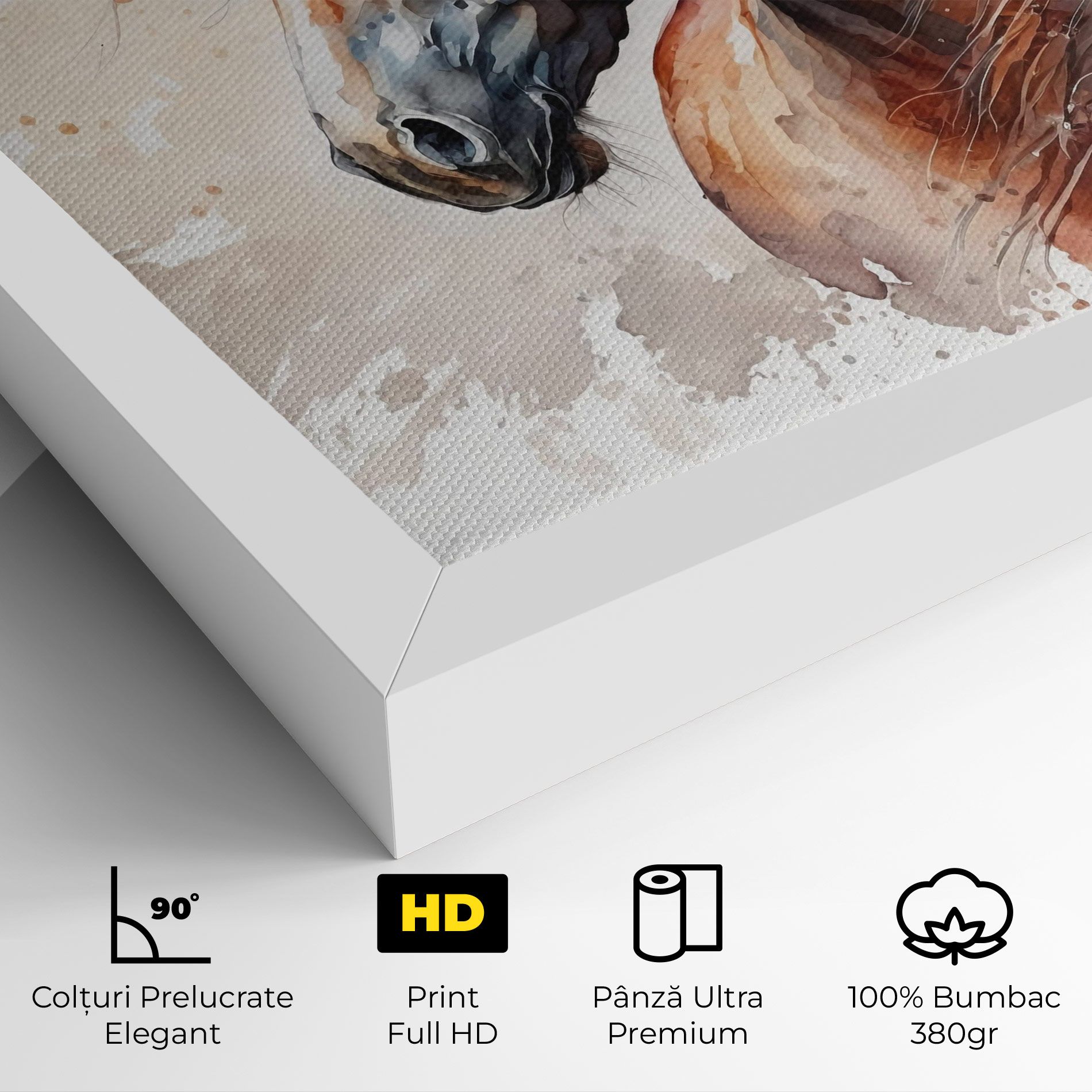 Black Brown Horse Painting mockup 4