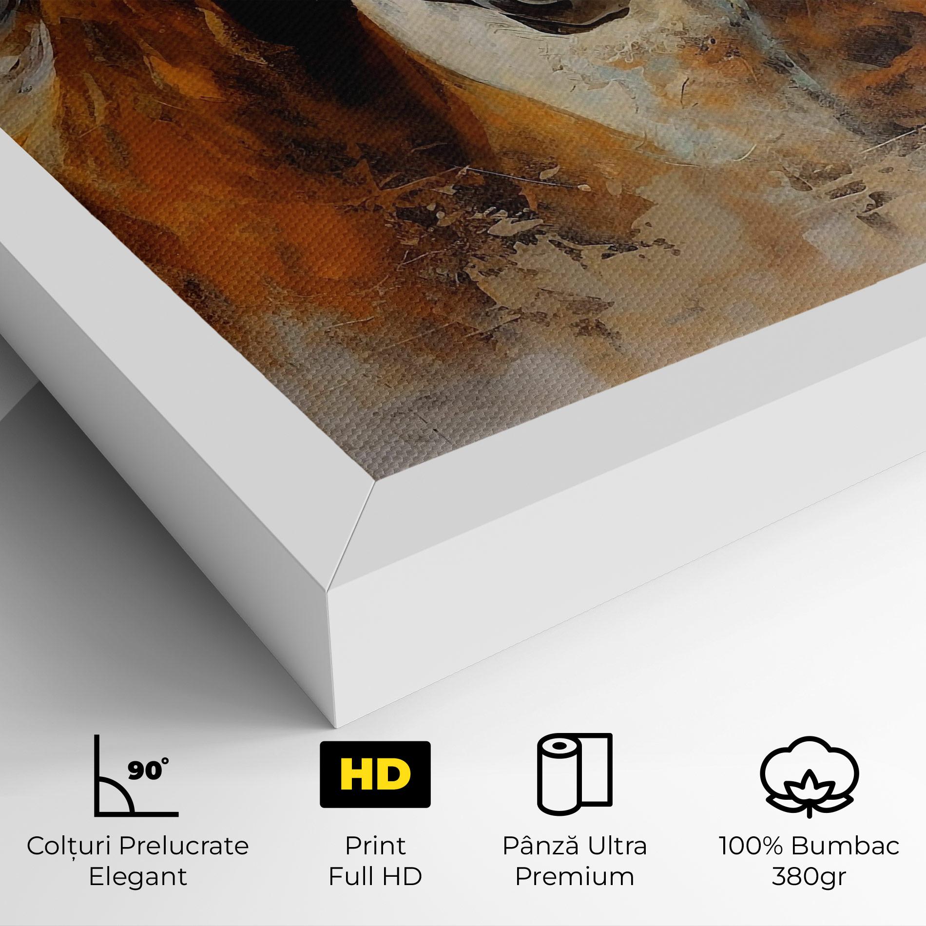 Tablou Canvas Brown Horses Staying mockup 4