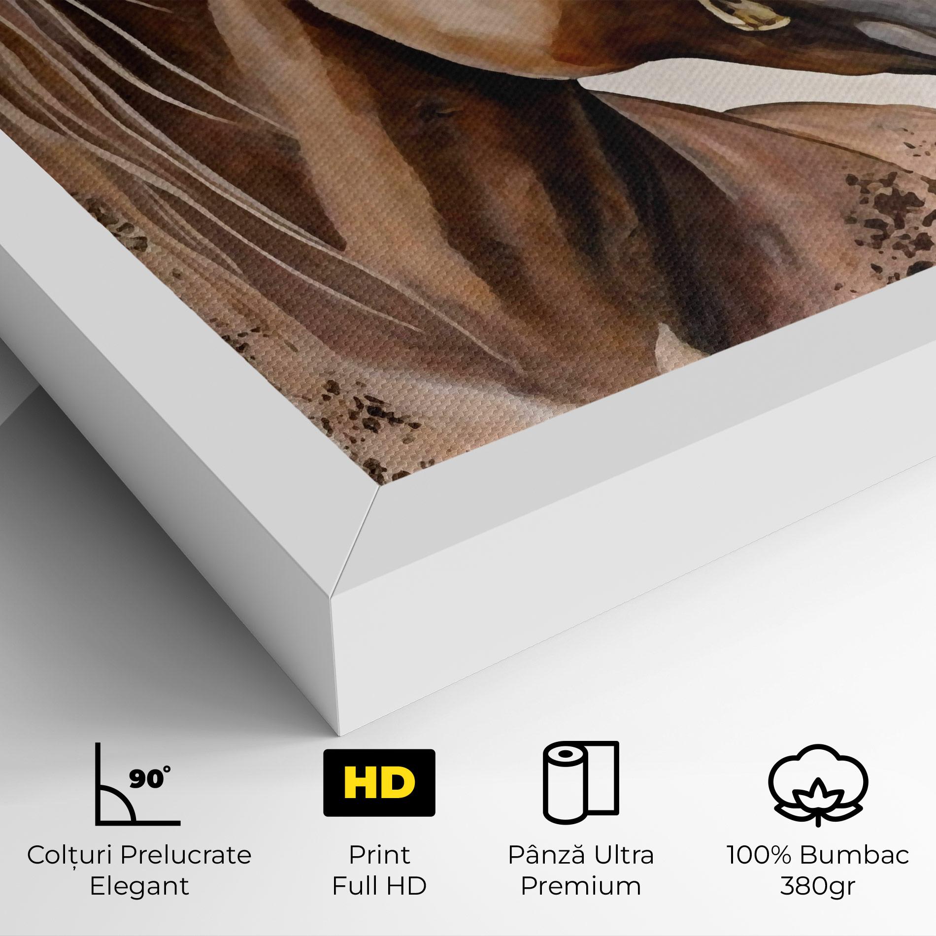 Tablou Canvas Gold Horse Painting mockup 4