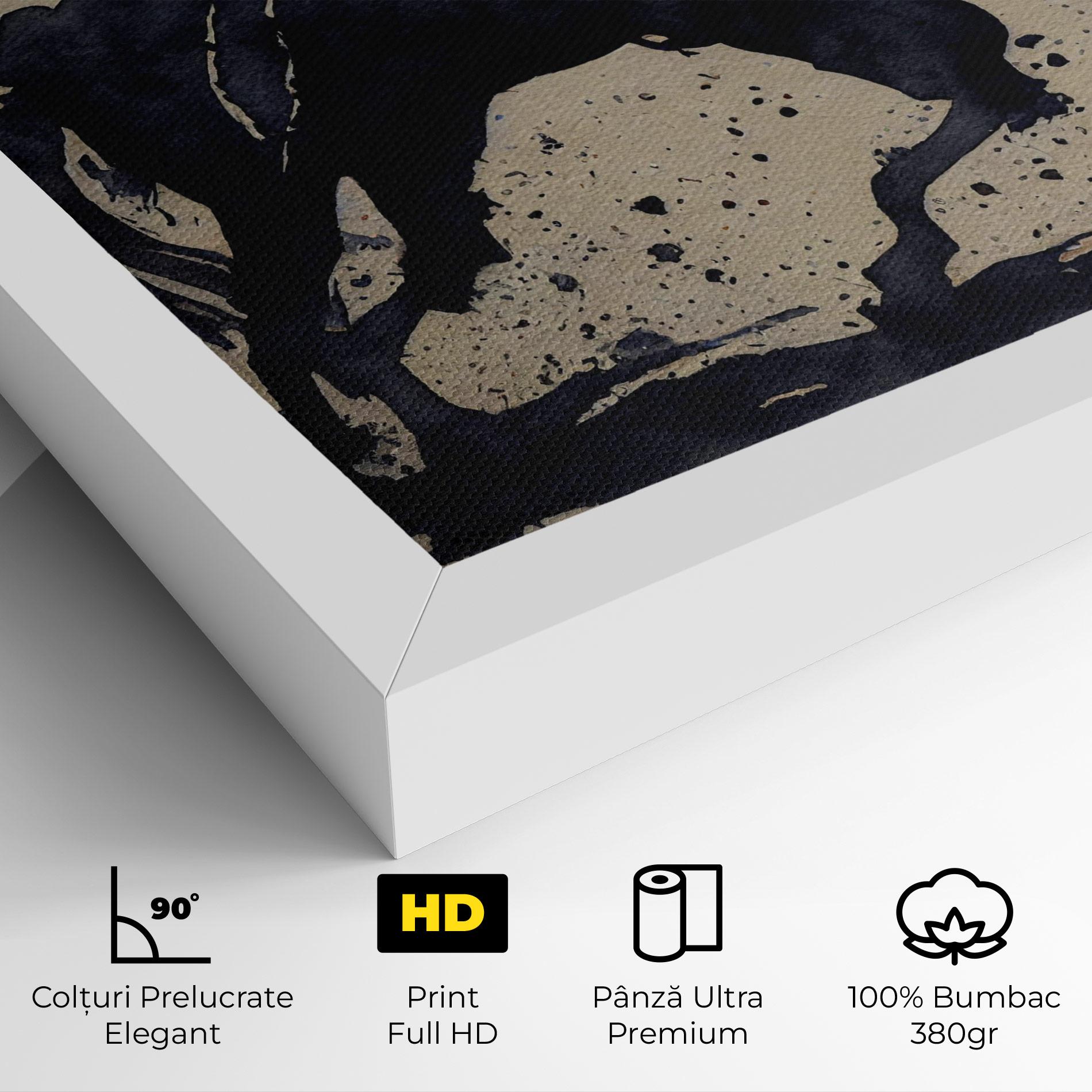 Tablou Canvas Watercolor Black Horse mockup 4