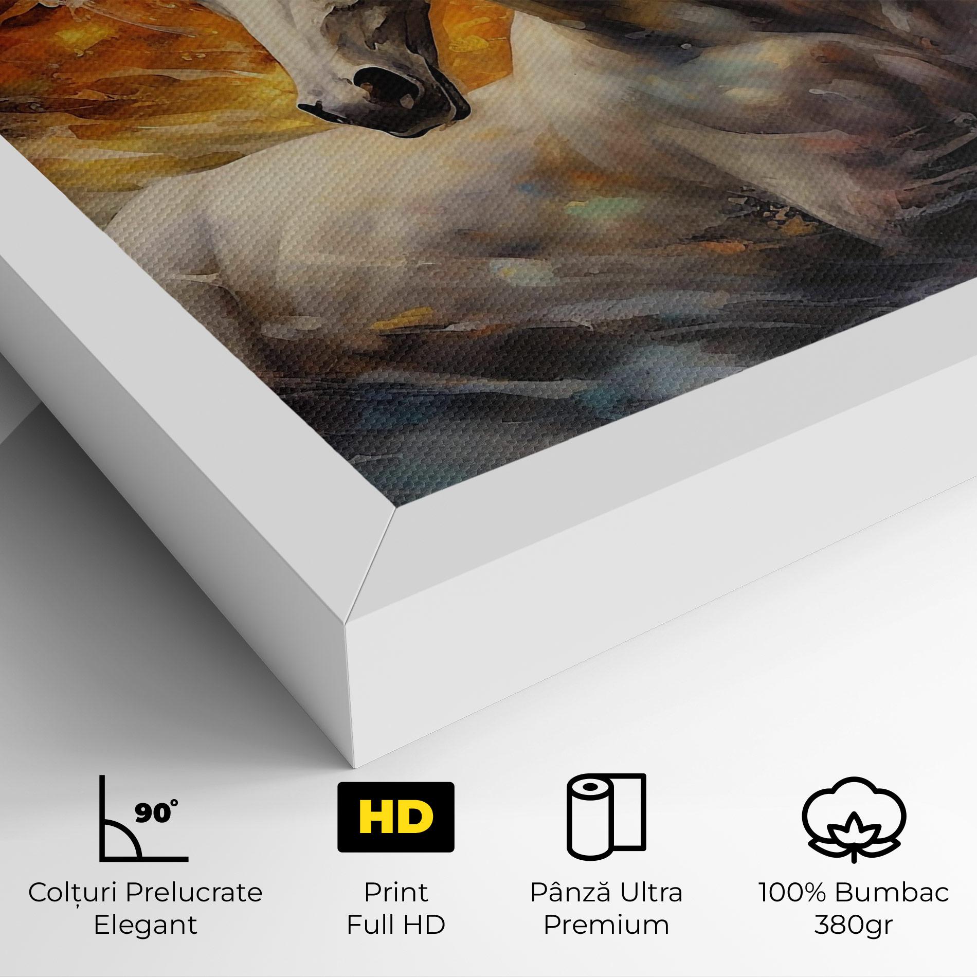 Tablou Canvas White Horse Painting mockup 4