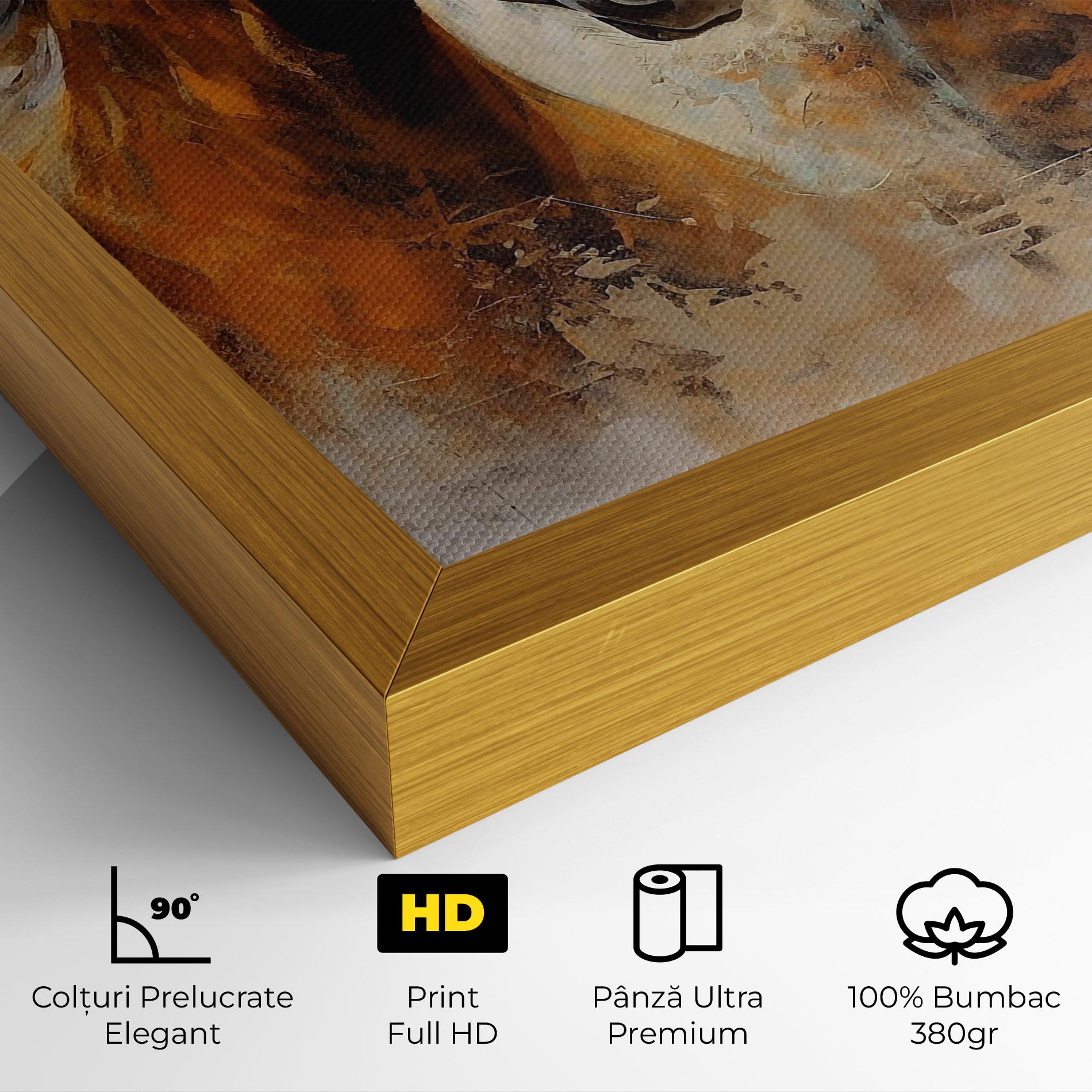 Tablou Canvas Brown Horses Staying mockup 4