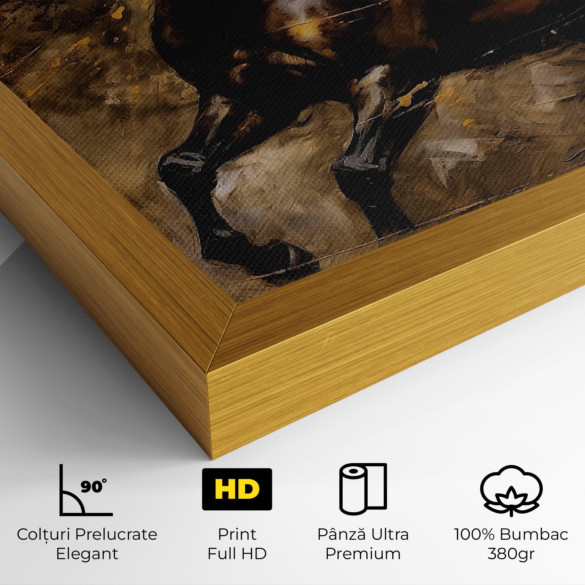 Tablou Canvas Gold Brown Horse mockup 4