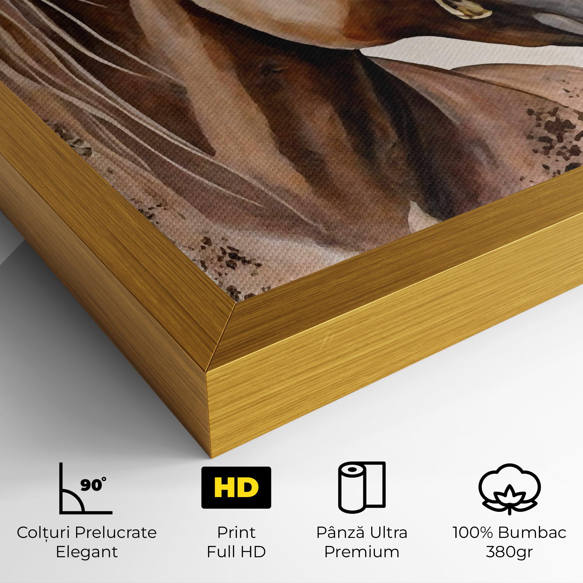 Tablou Canvas Gold Horse Painting mockup 4