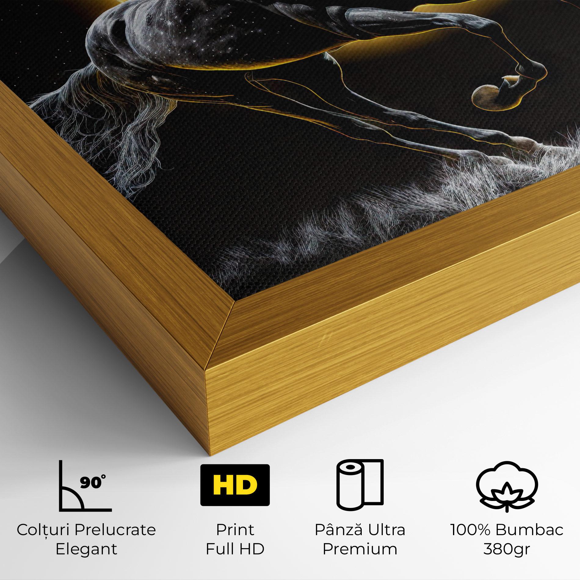 Tablou Canvas Gold Moon Horse mockup 4