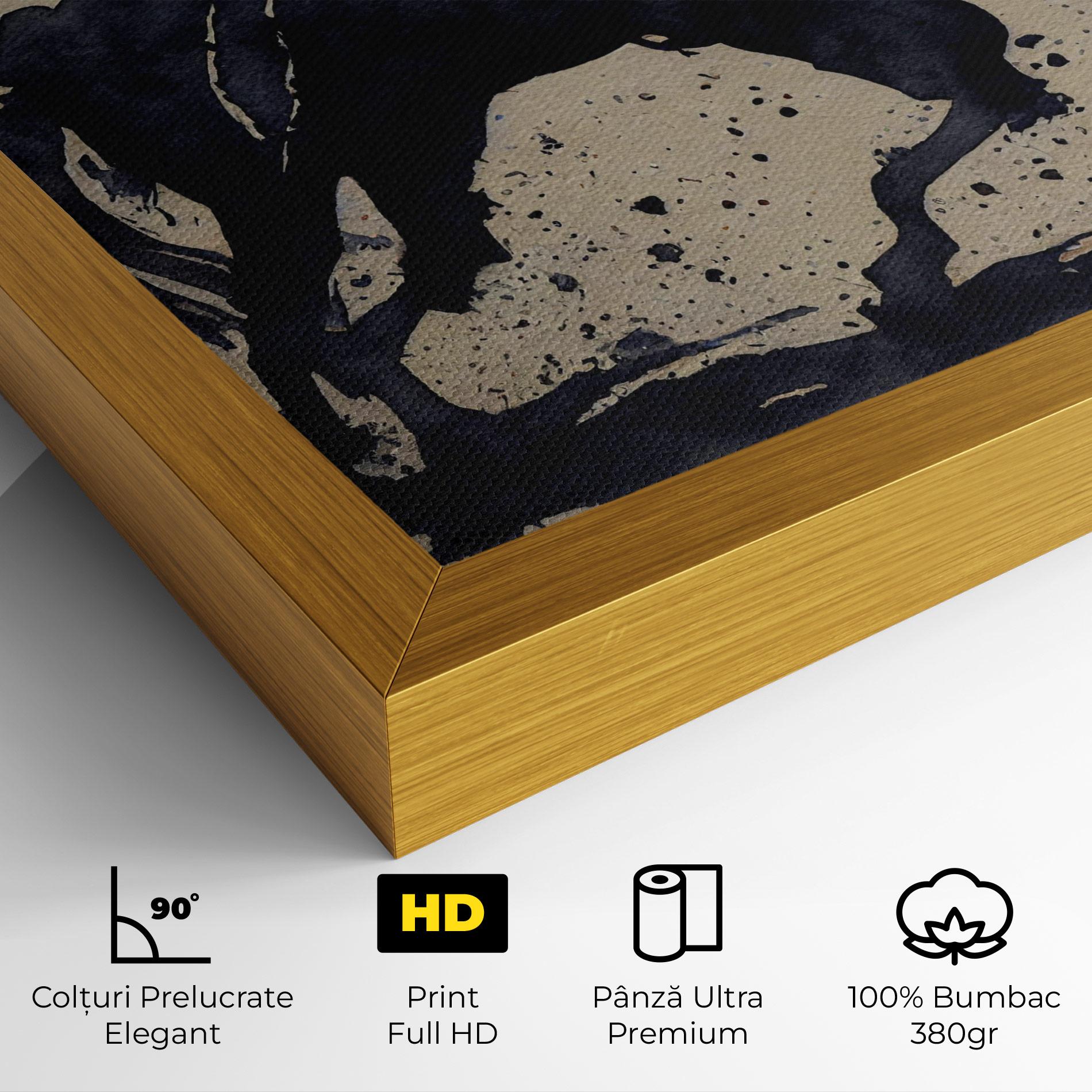 Tablou Canvas Watercolor Black Horse mockup 4