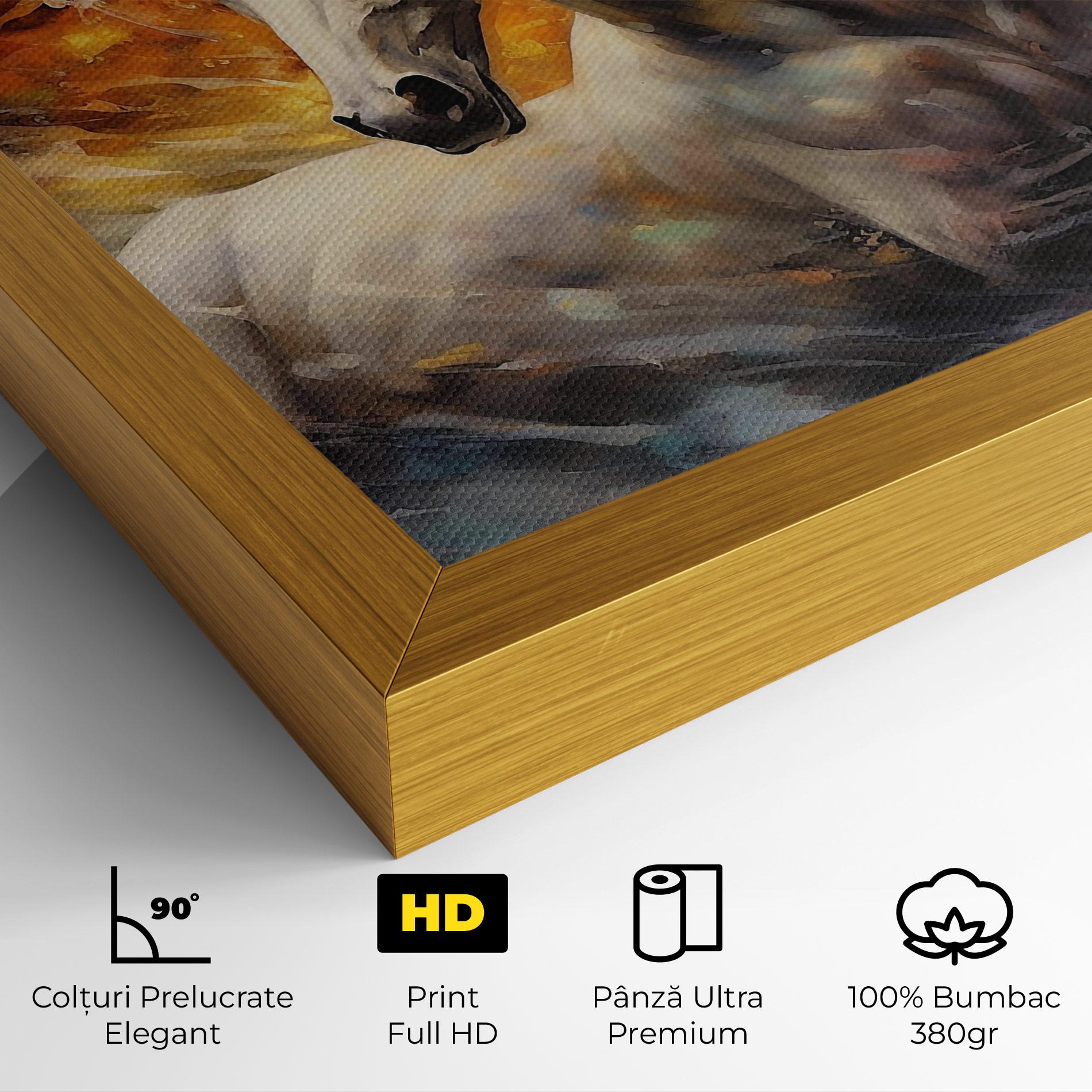 Tablou Canvas White Horse Painting mockup 4