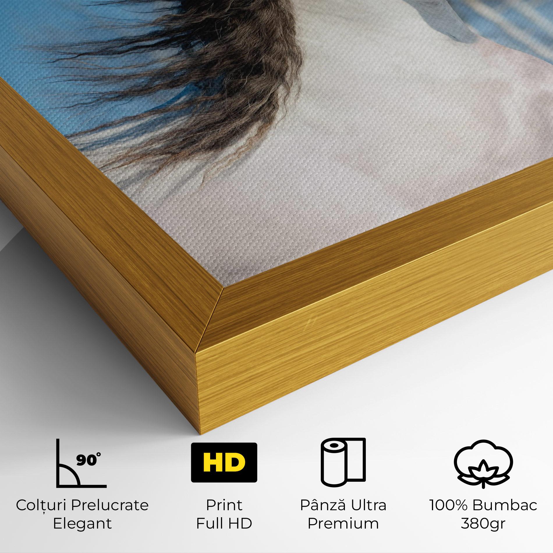 Tablou Canvas Wild Black Hair Horse mockup 4