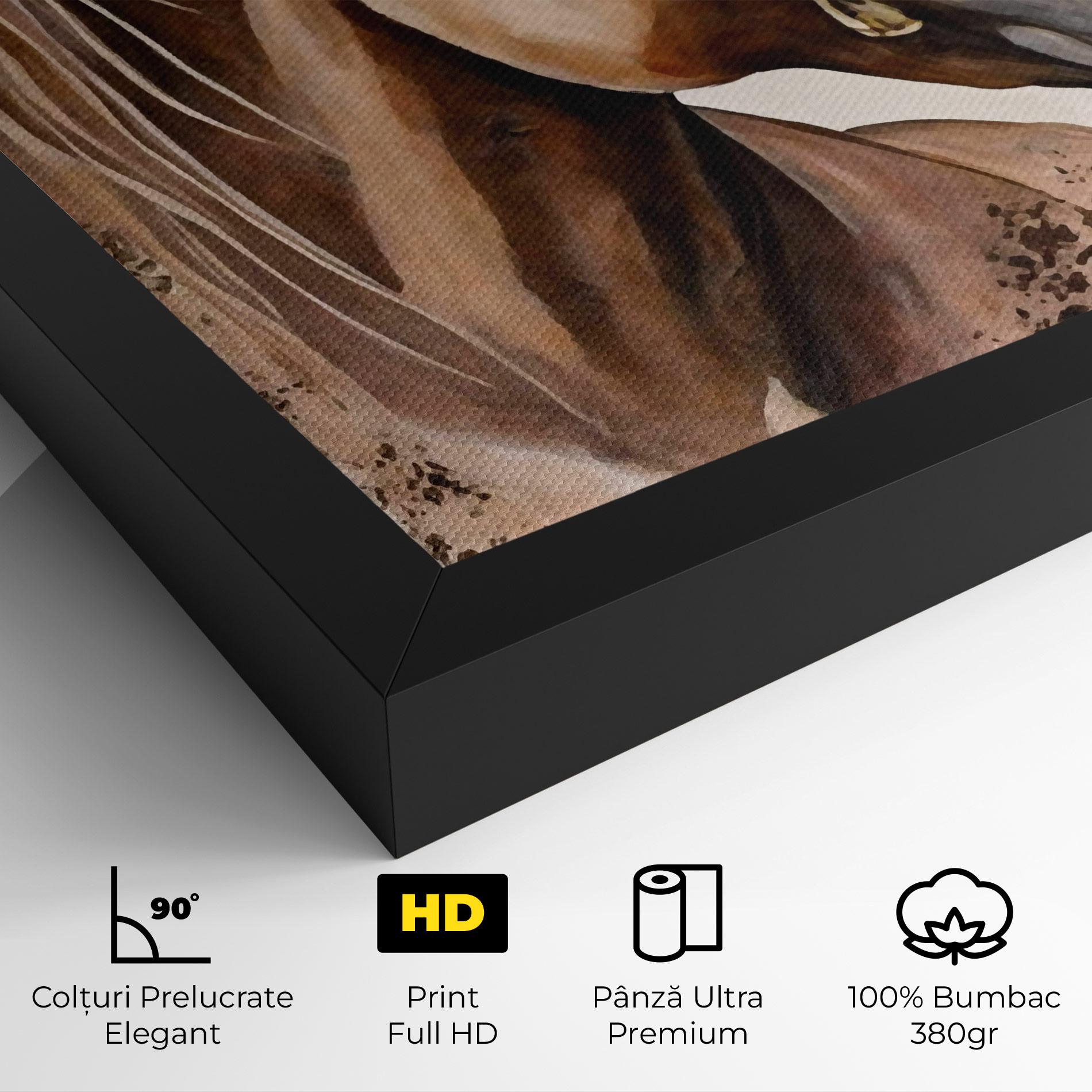 Tablou Canvas Gold Horse Painting mockup 4