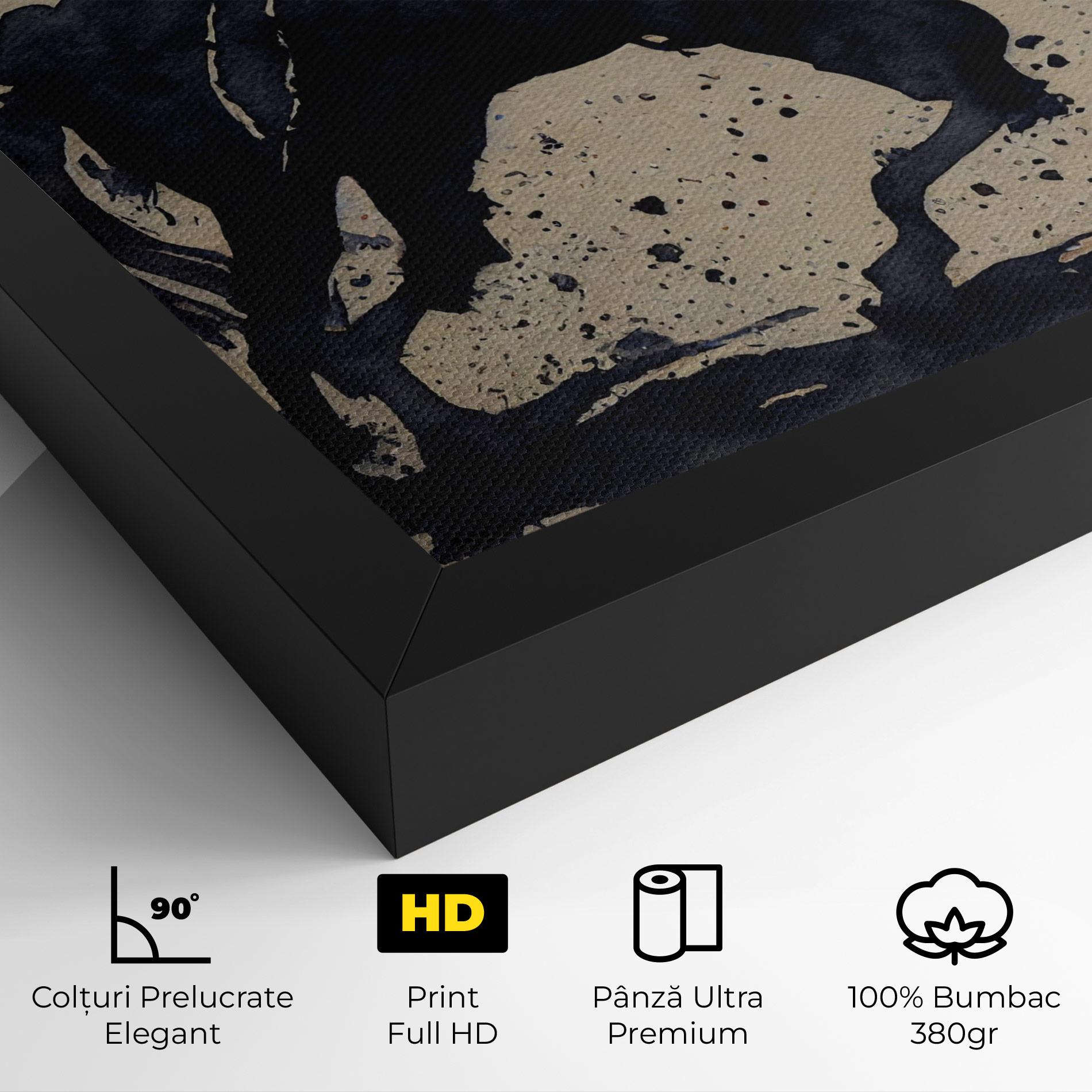 Tablou Canvas Watercolor Black Horse mockup 4