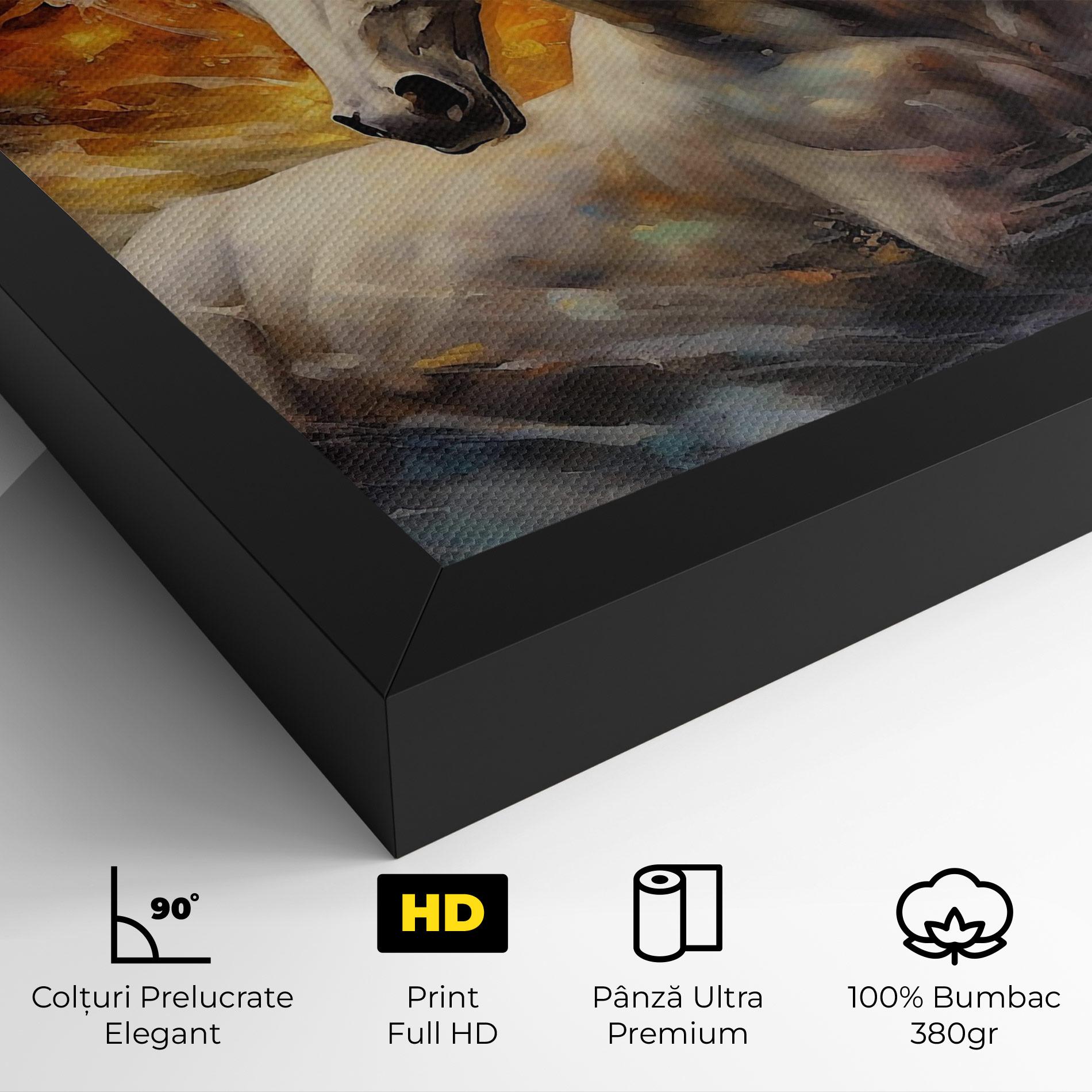 Tablou Canvas White Horse Painting mockup 4