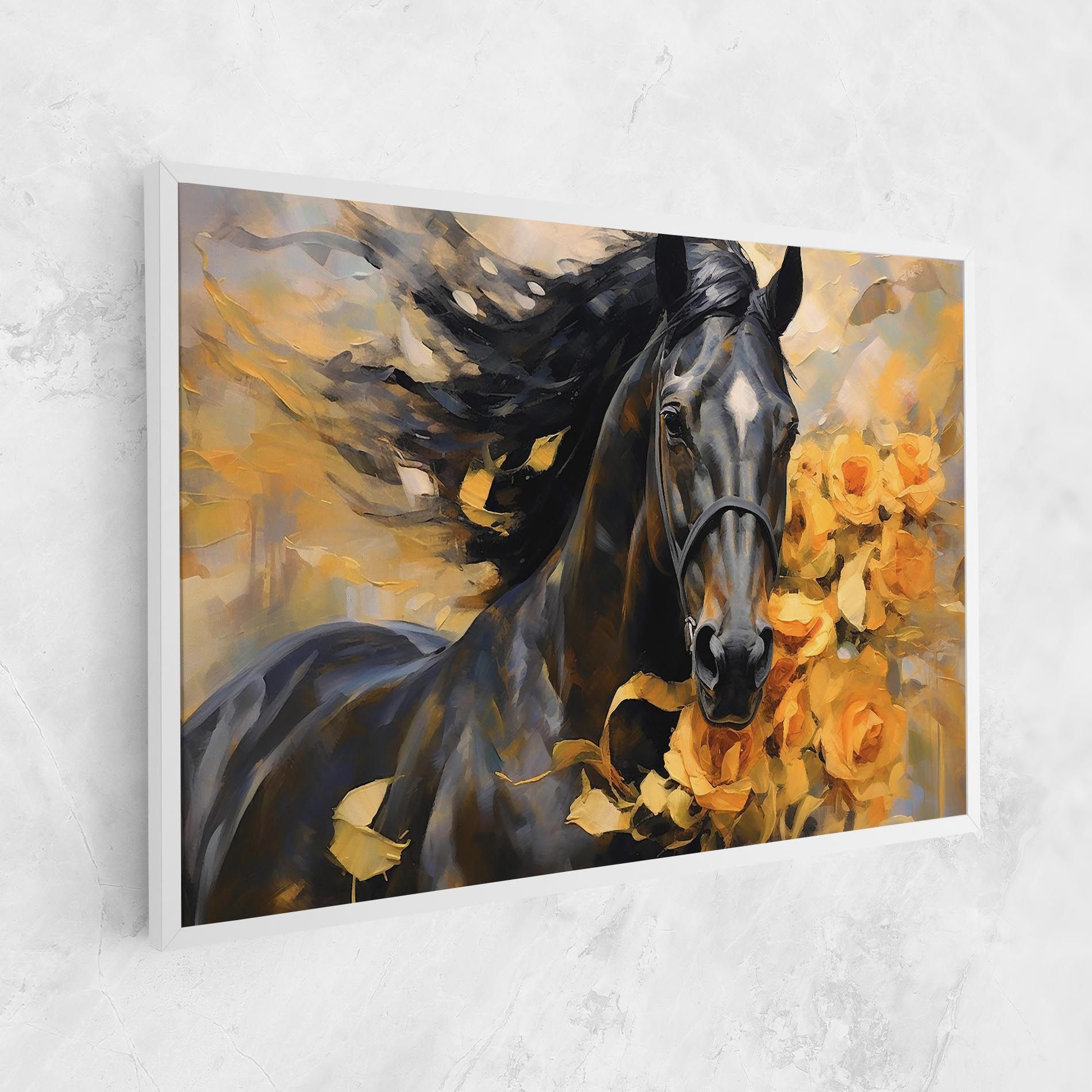 Yellow Roses Horse mockup 1