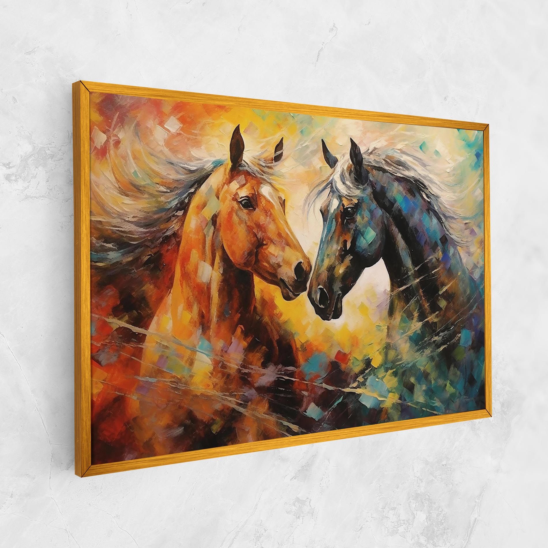 Brown Black Horses mockup 1