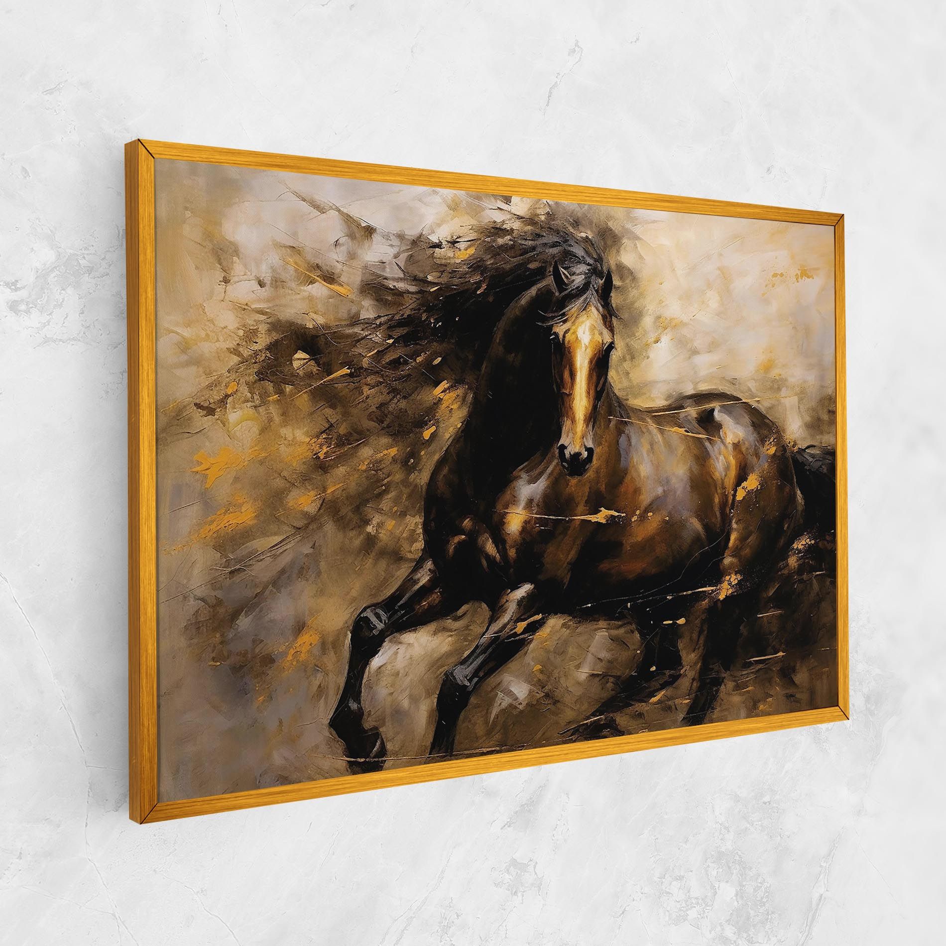 Gold Brown Horse mockup 1