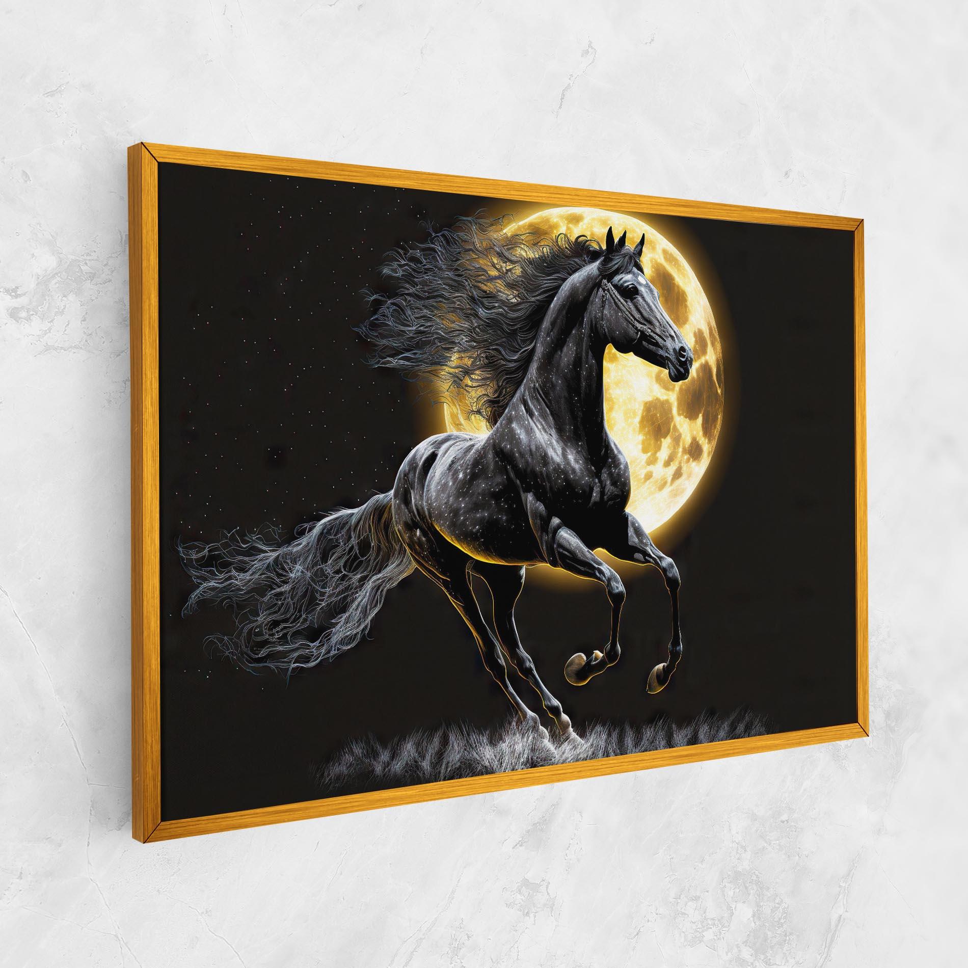 Tablou Canvas Gold Moon Horse mockup 1