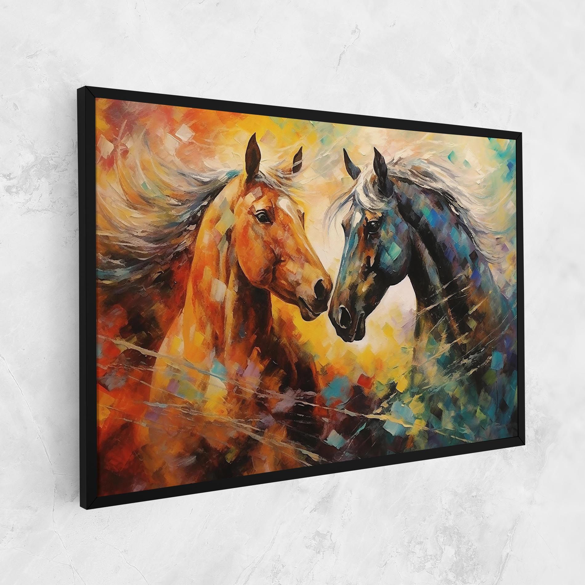 Brown Black Horses mockup 1