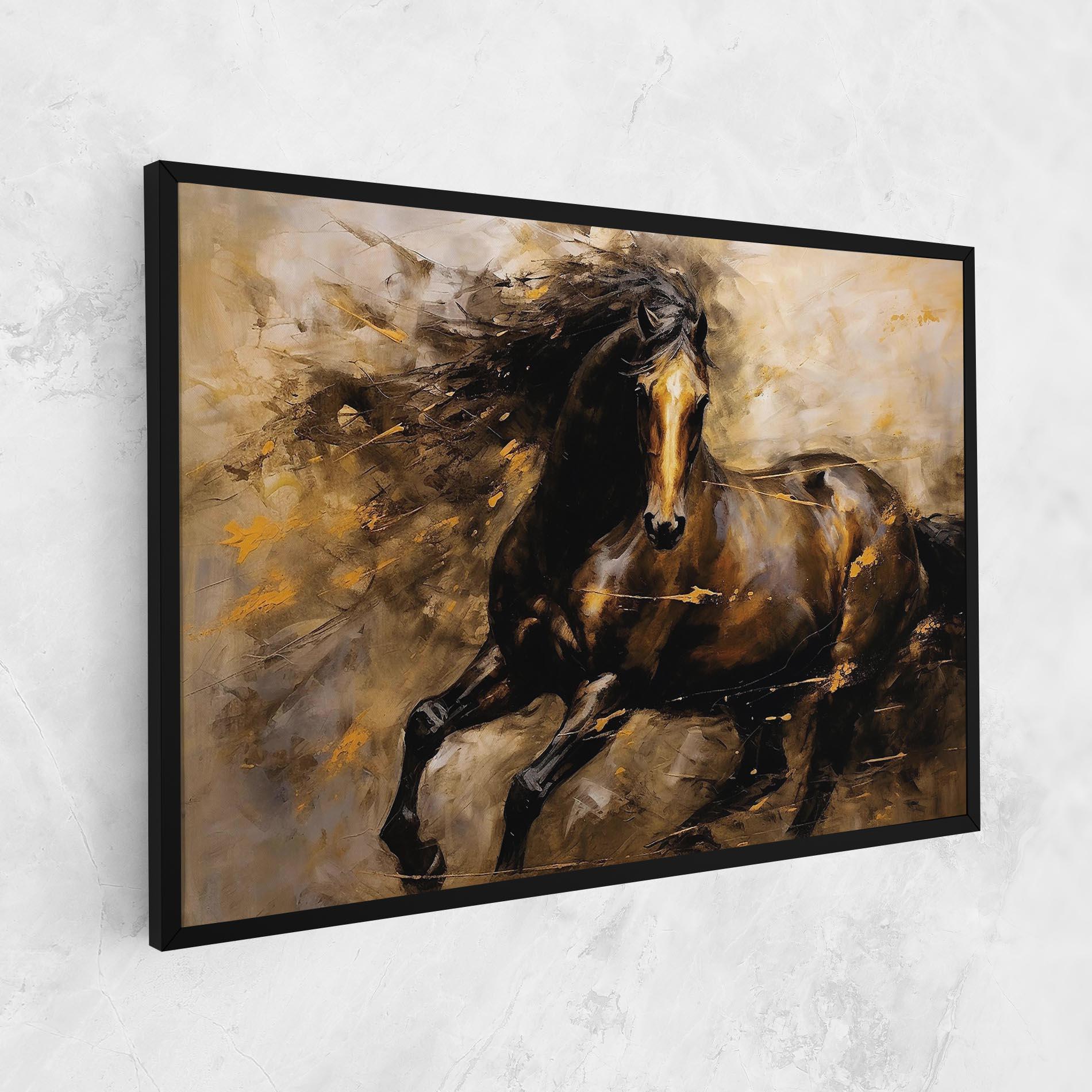 Tablou Canvas Gold Brown Horse mockup 1