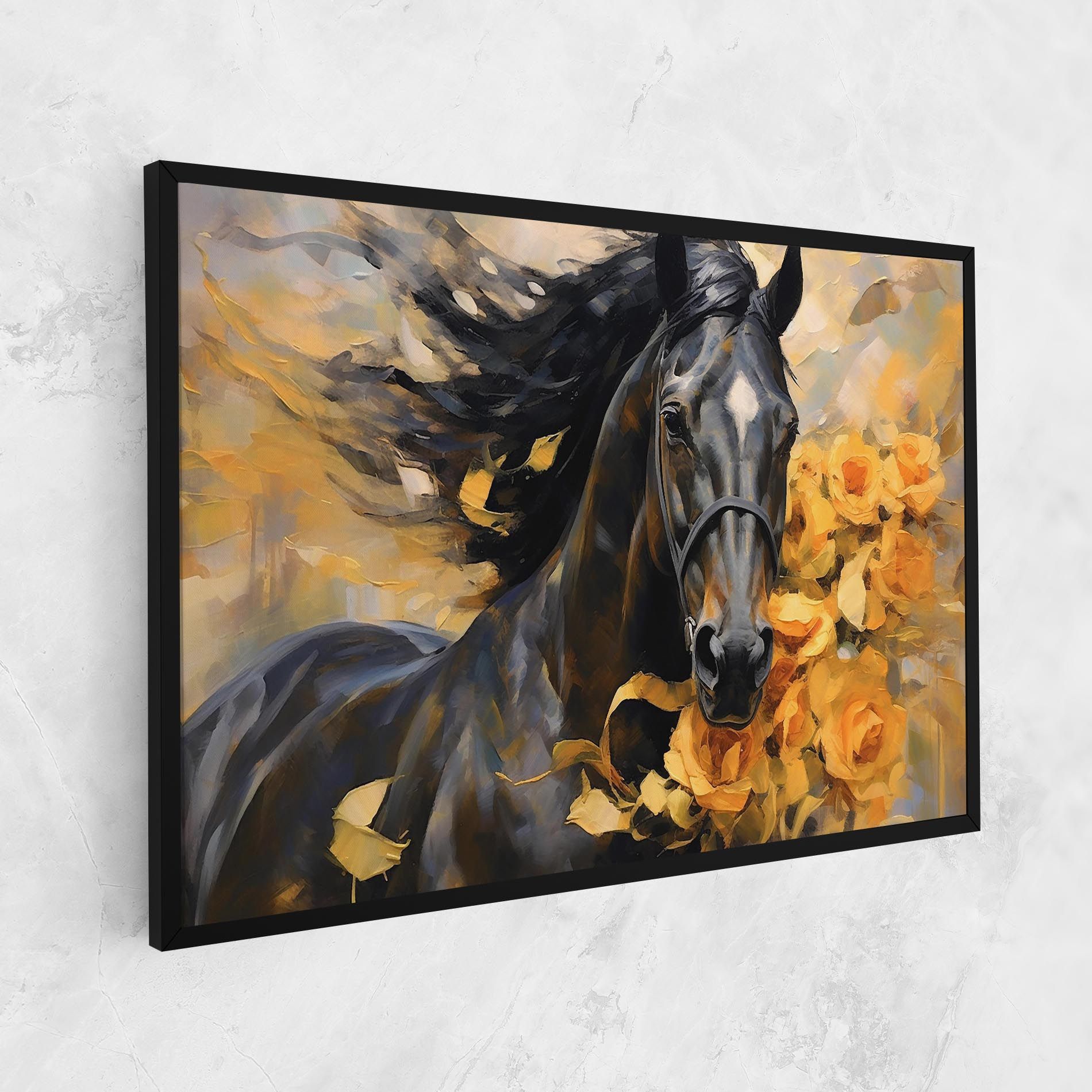 Yellow Roses Horse mockup 1