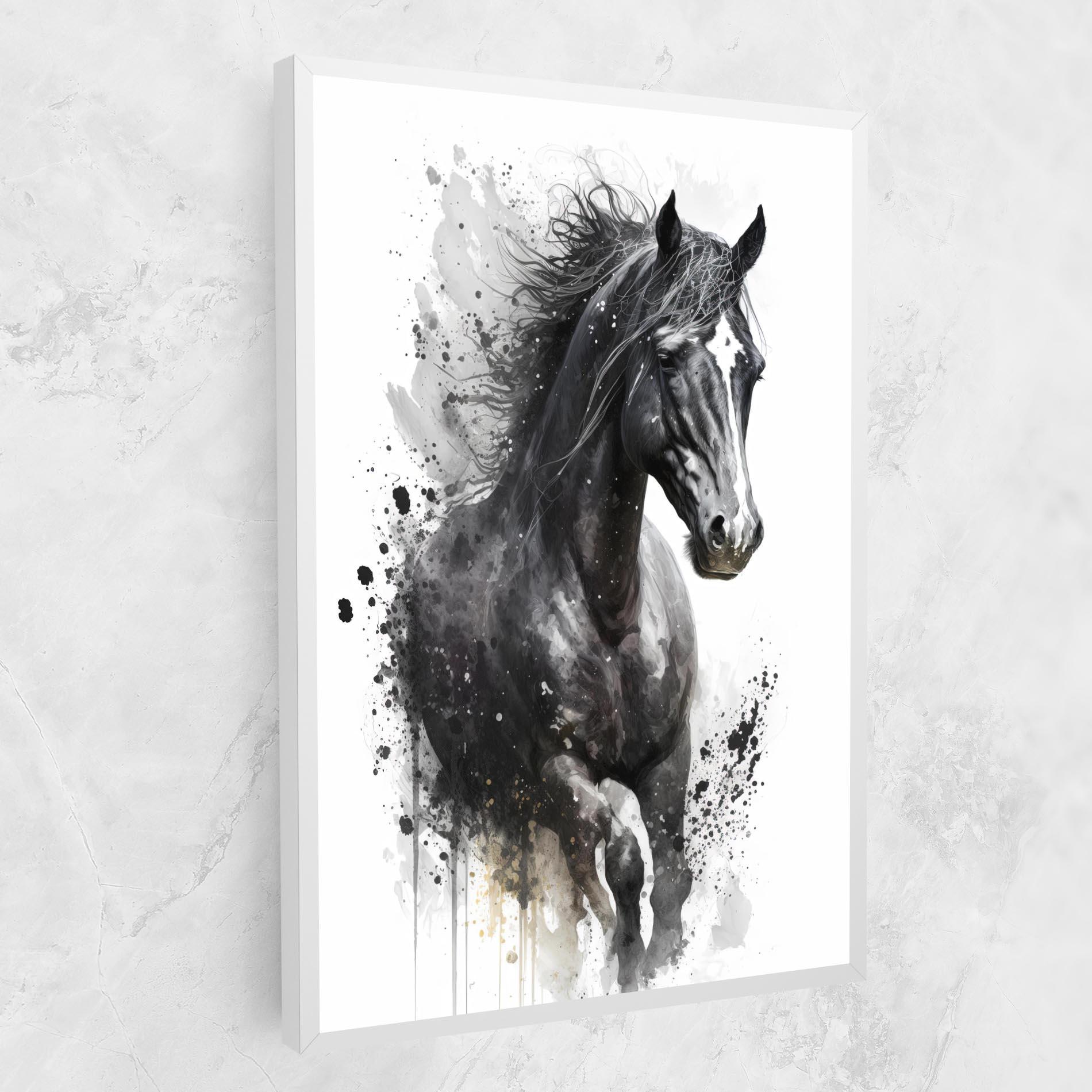 Tablou Canvas Black Horse mockup 1