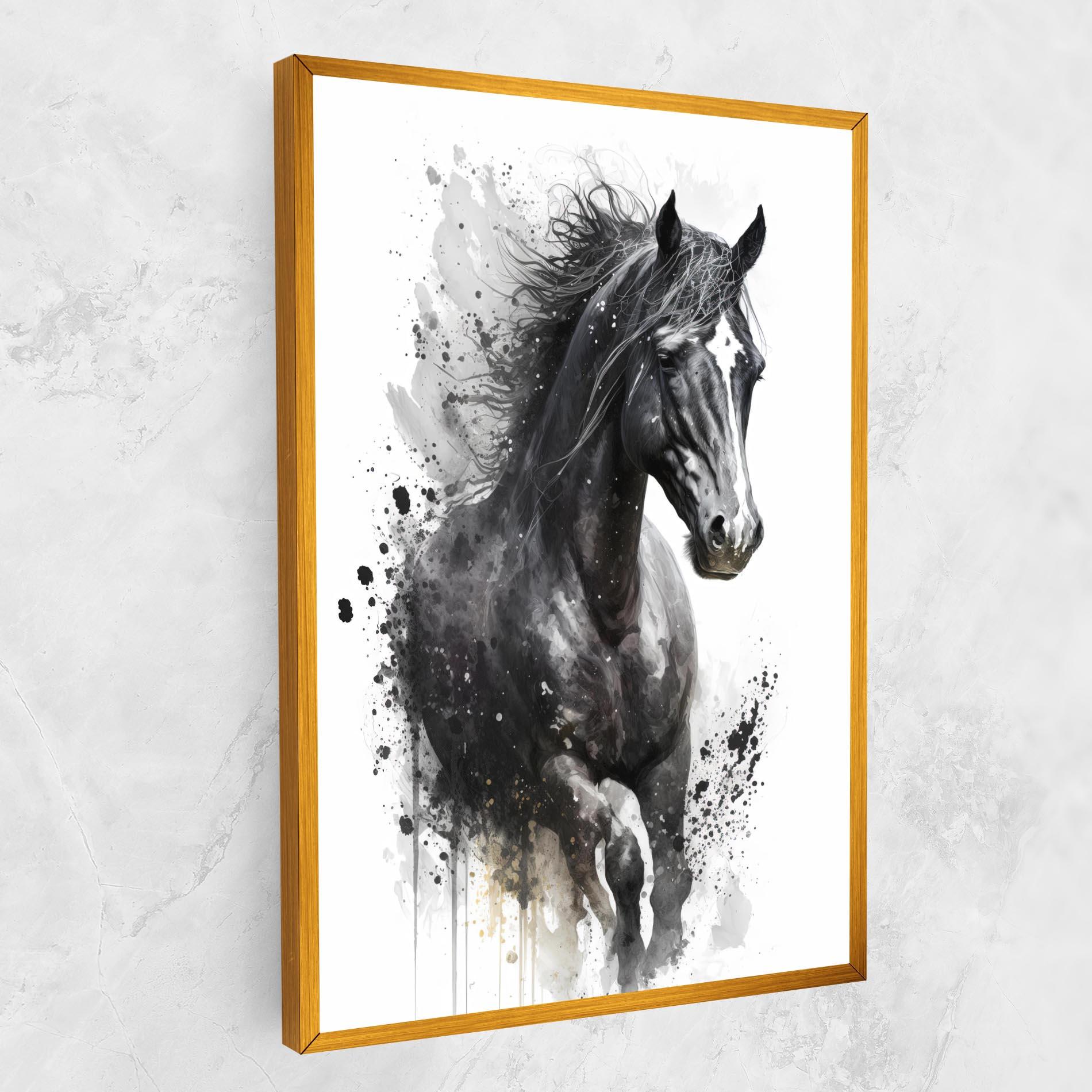 Tablou Canvas Black Horse mockup 1