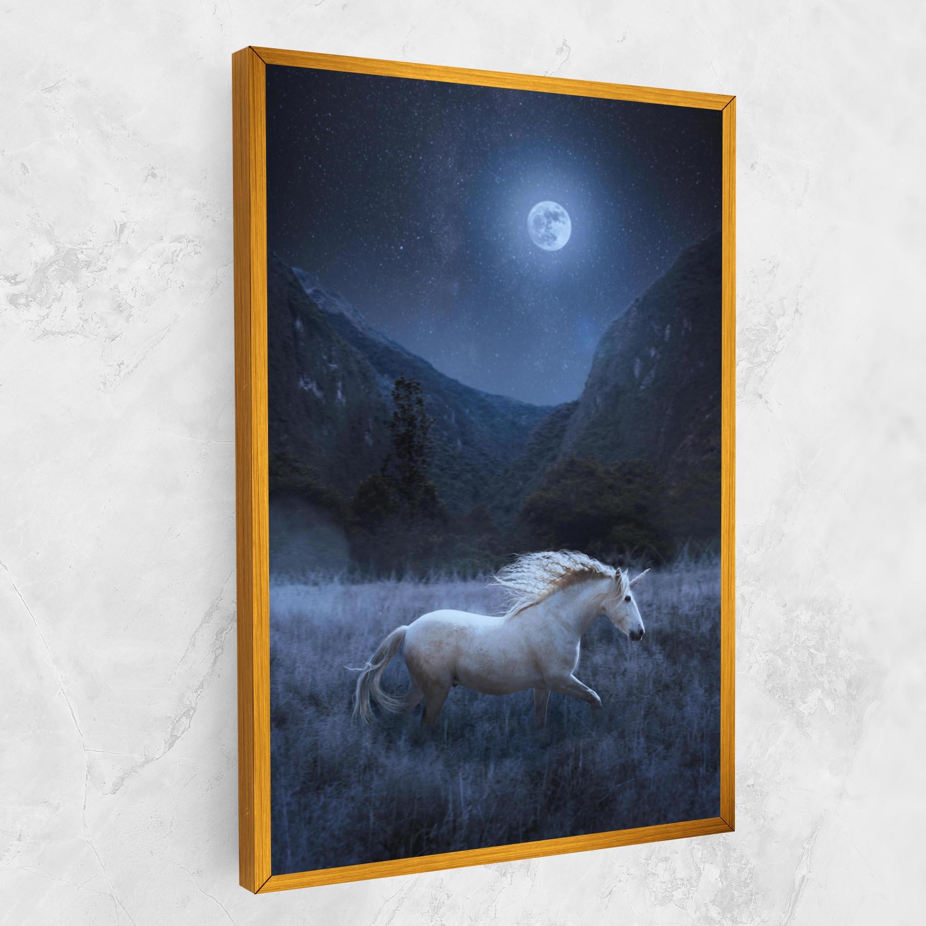 Tablou Canvas Blue Moon Unicorn mockup 1