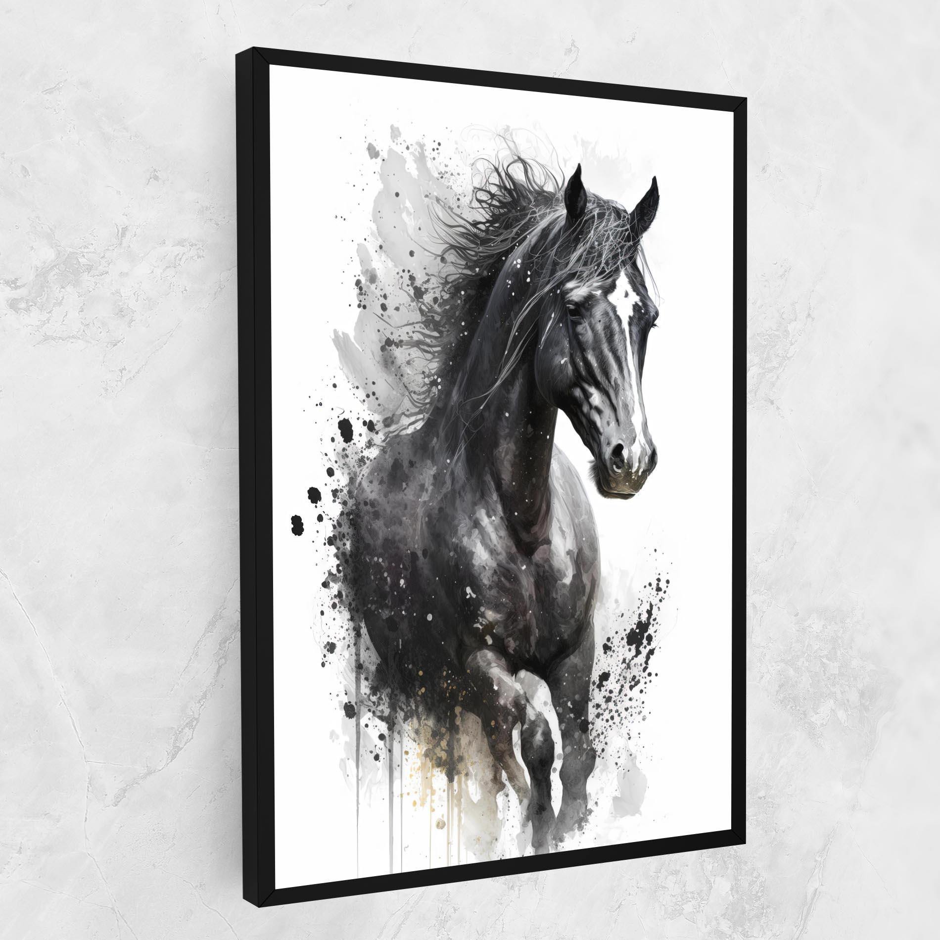 Tablou Canvas Black Horse mockup 1