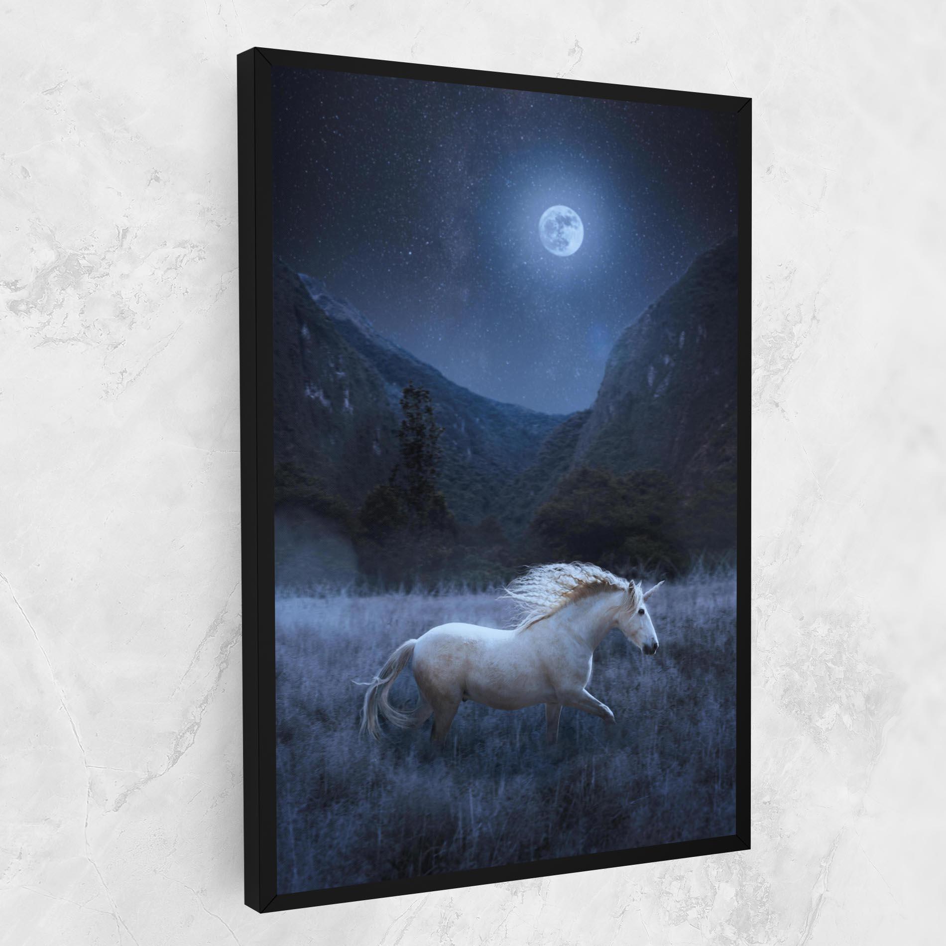 Tablou Canvas Blue Moon Unicorn mockup 1