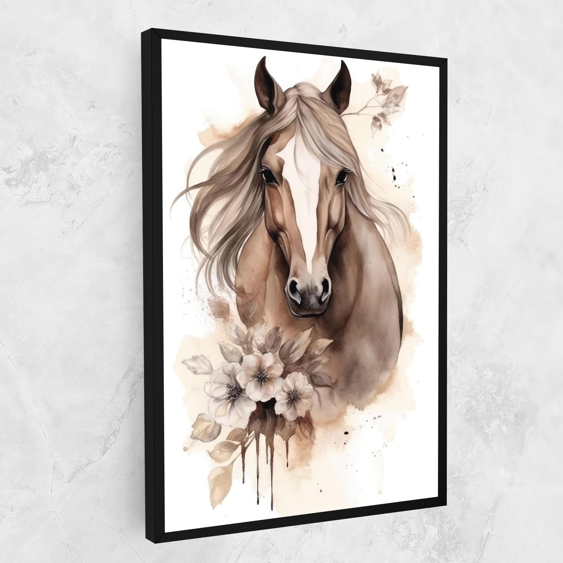 Flower Brown Horse mockup 1