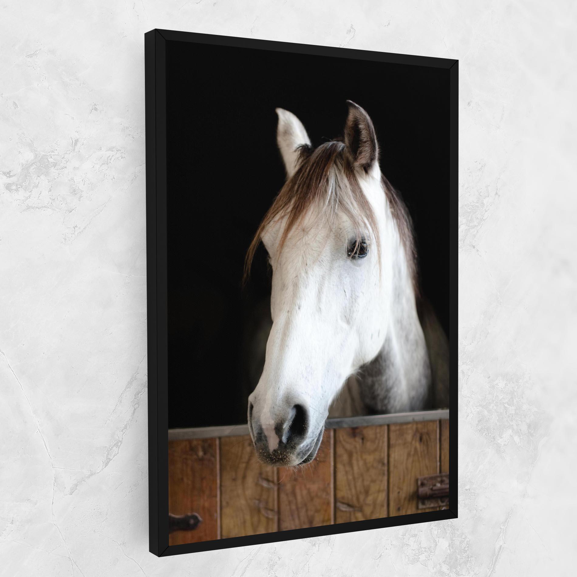 Tablou Canvas Grey Horse Head mockup 1