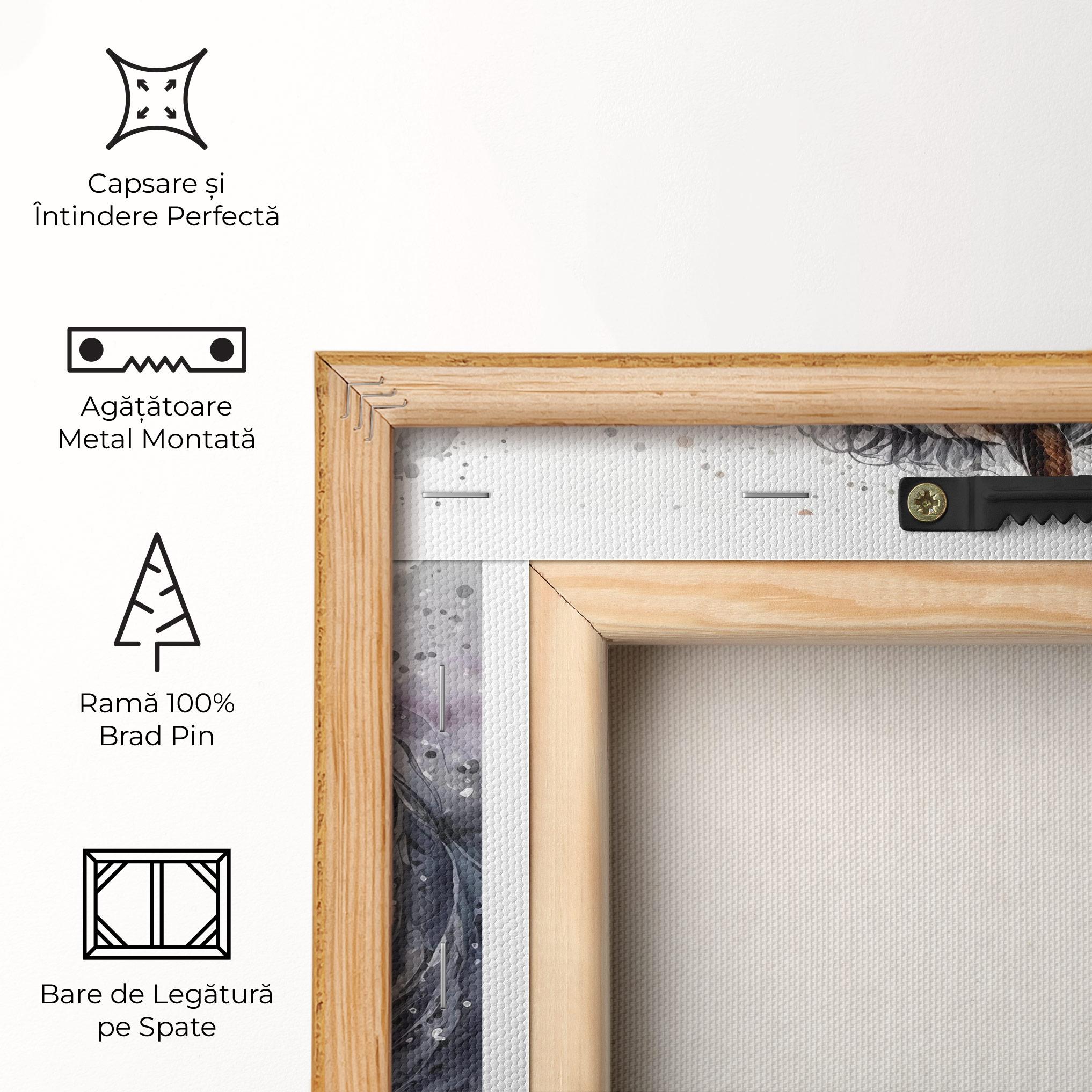 Tablou Canvas Black Brown Horse Painting mockup 5