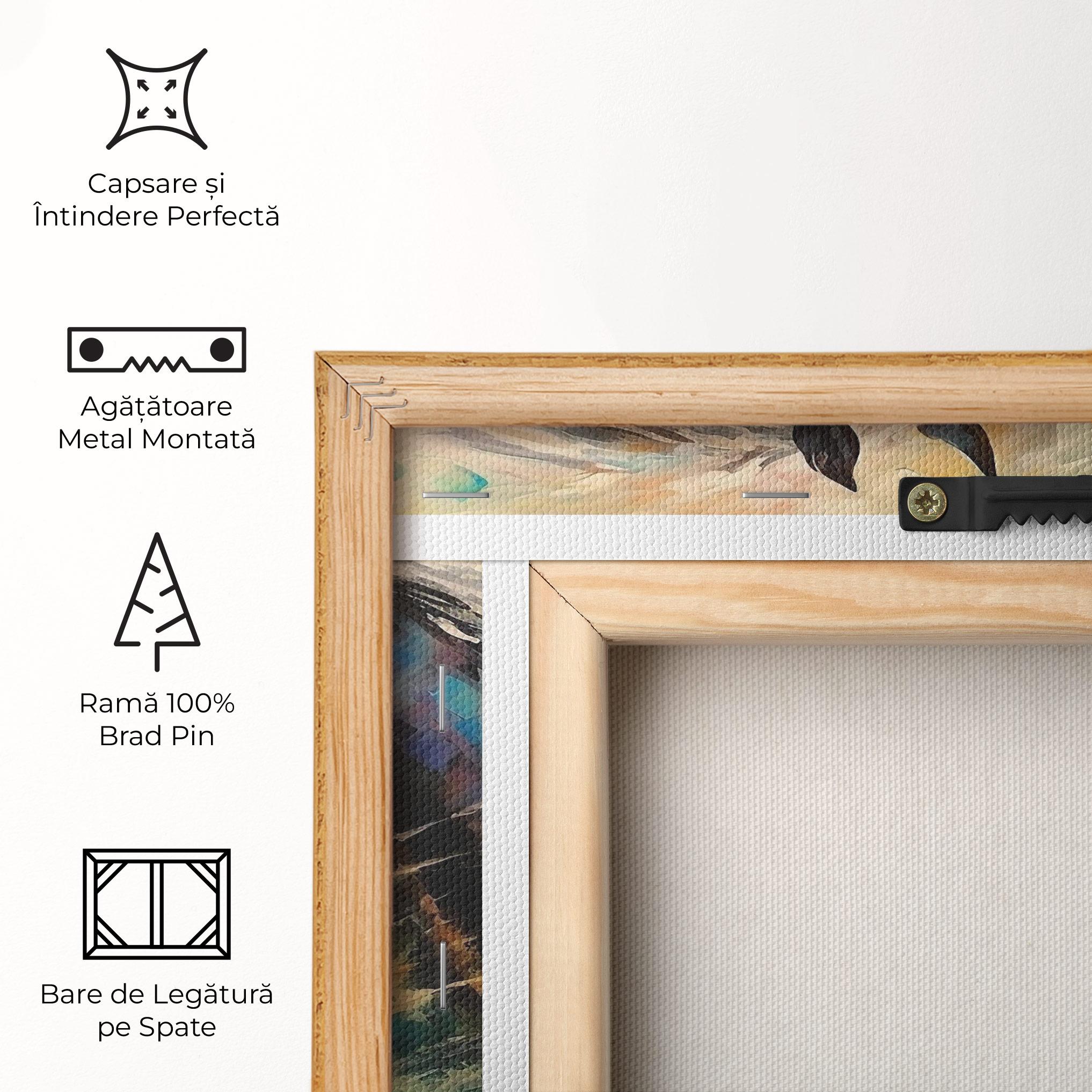 Tablou Canvas Brown Black Horses mockup 5