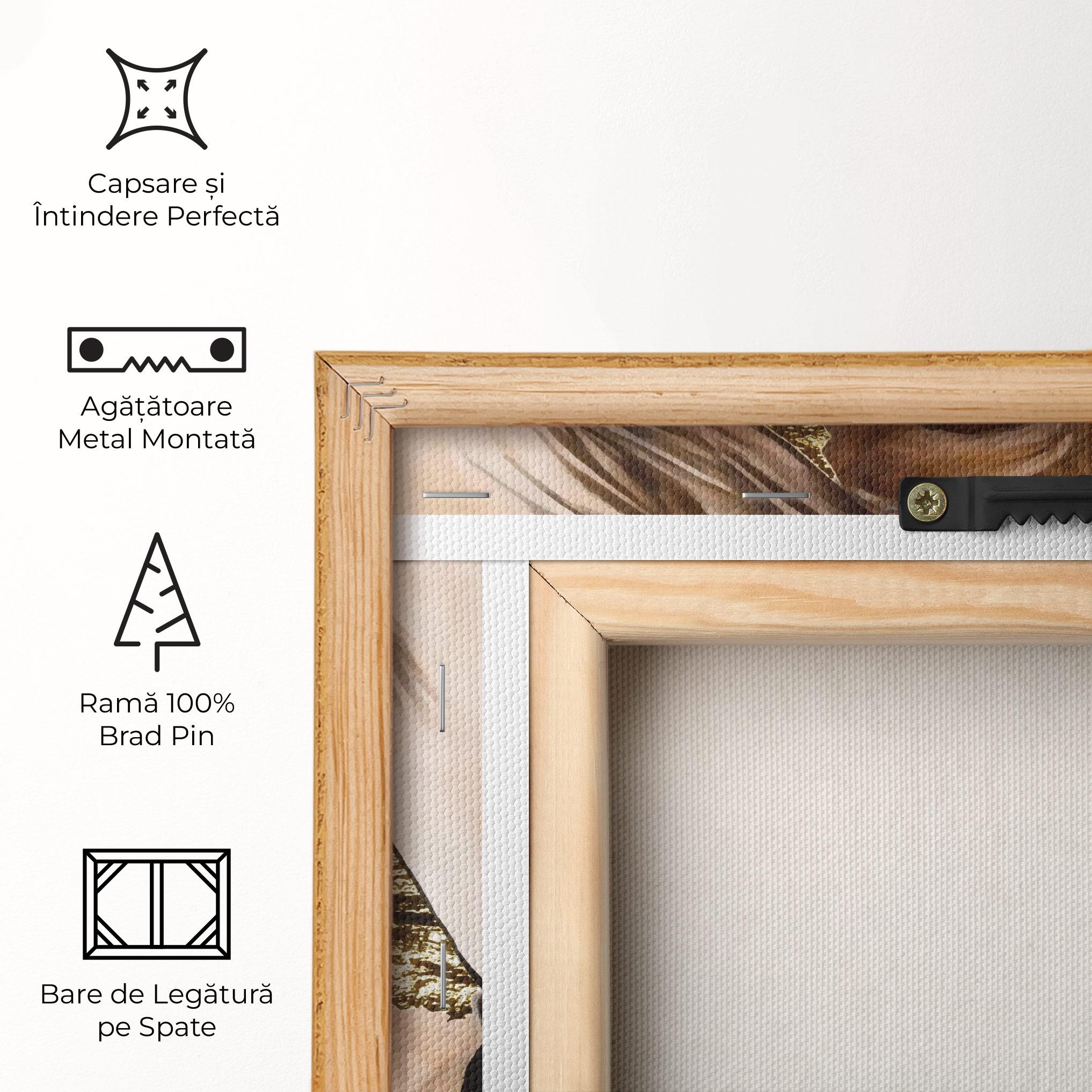 Tablou Canvas Gold Horse Painting mockup 5