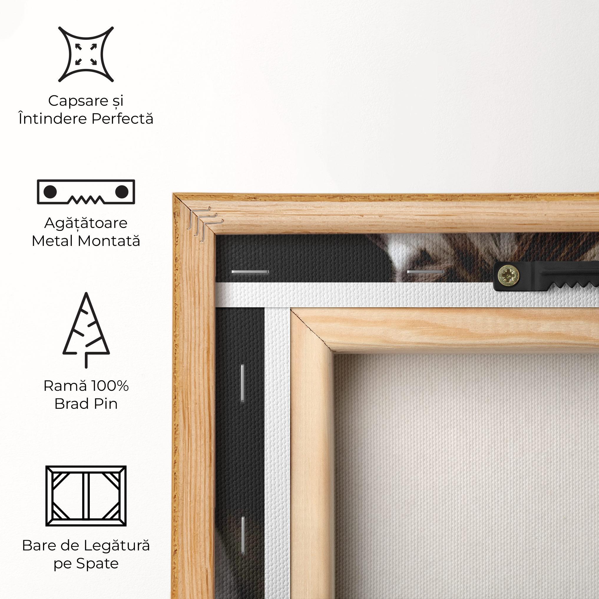 Tablou Canvas Grey Horse Head mockup 5