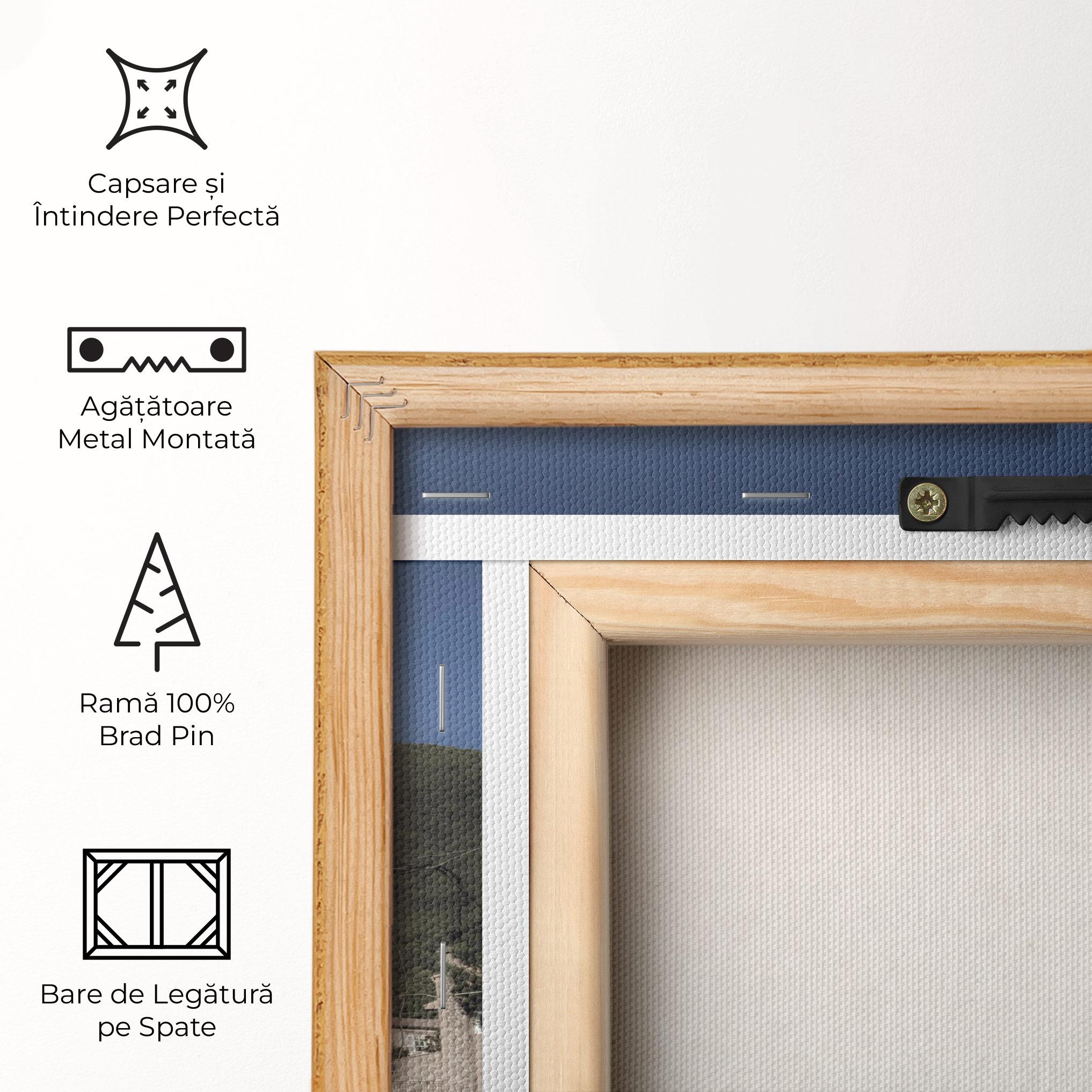 Tablou Canvas White Grey Horse mockup 5