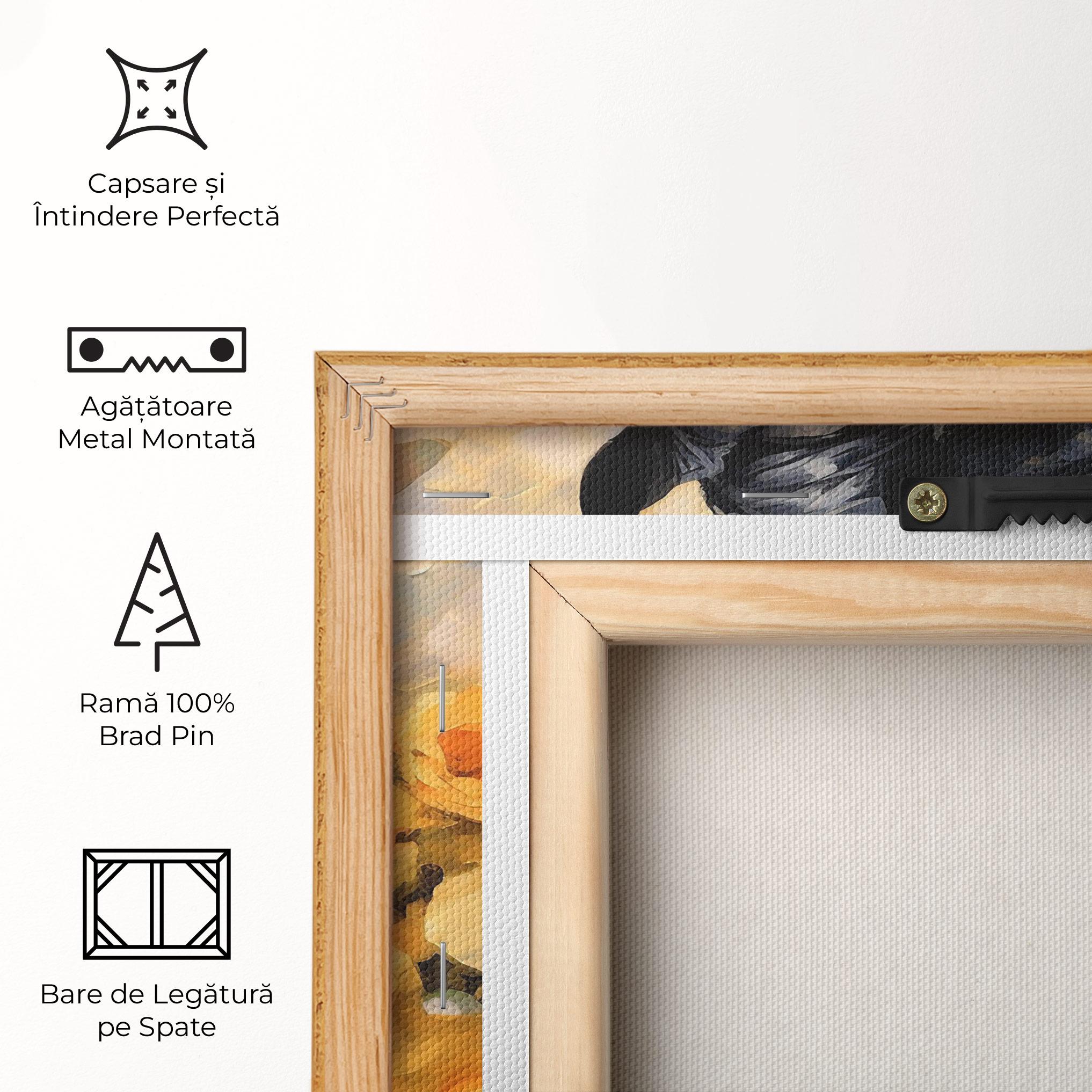 Tablou Canvas Yellow Roses Horse mockup 5