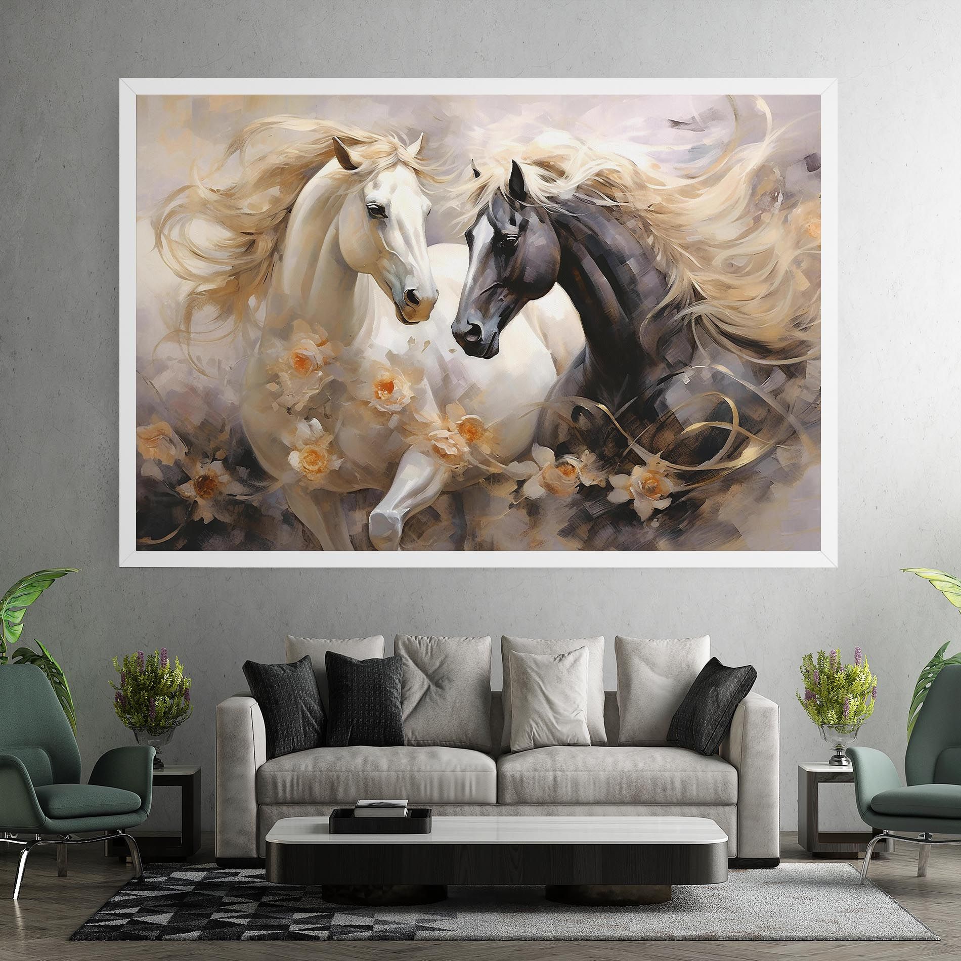 Black And White Horses mockup 7