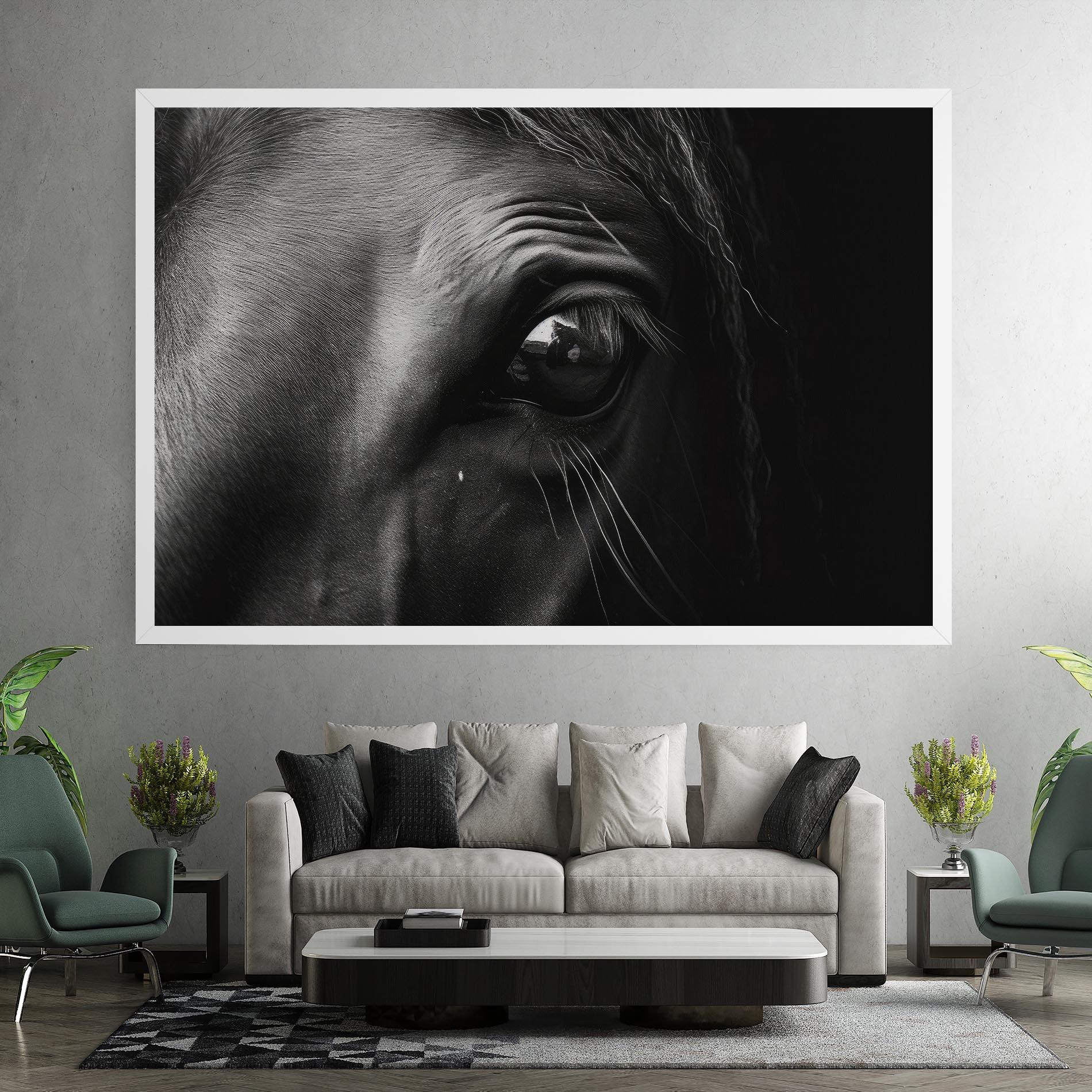Tablou Canvas Black Horse Eye mockup 7